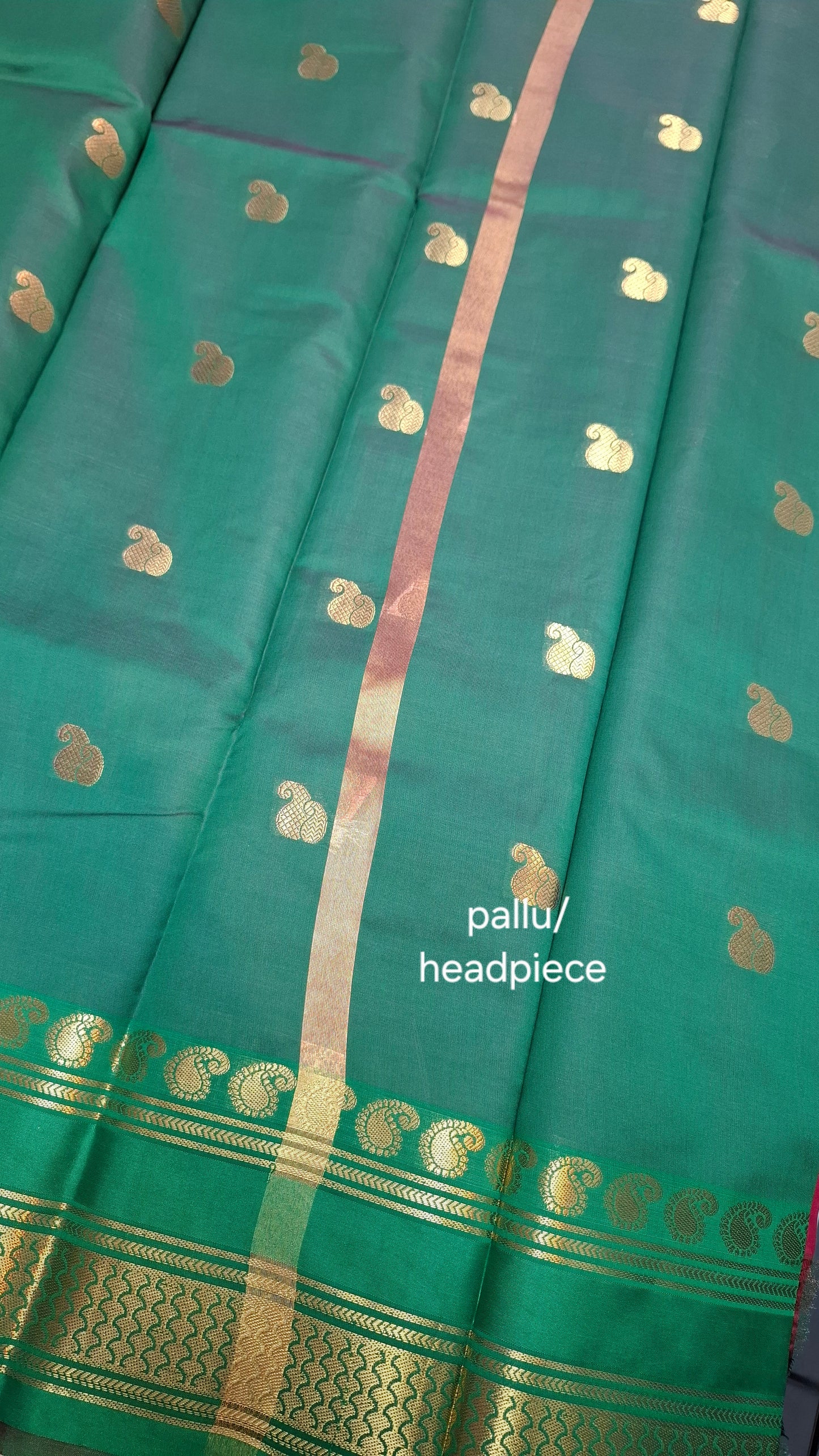 MAROON & GREEN KANJI SILK SAREE