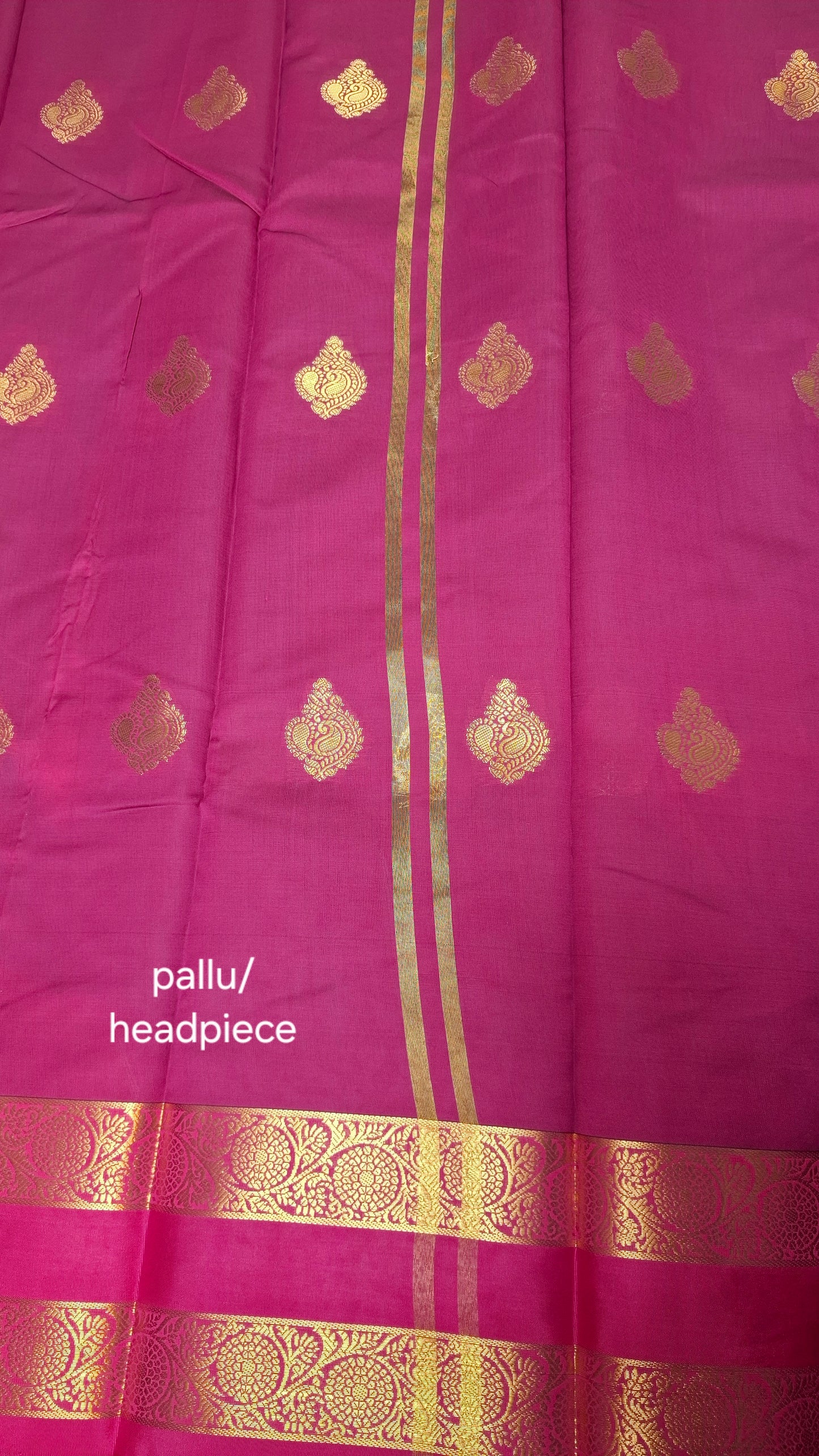BLUE & MAGENTA KANJI SILK SAREE