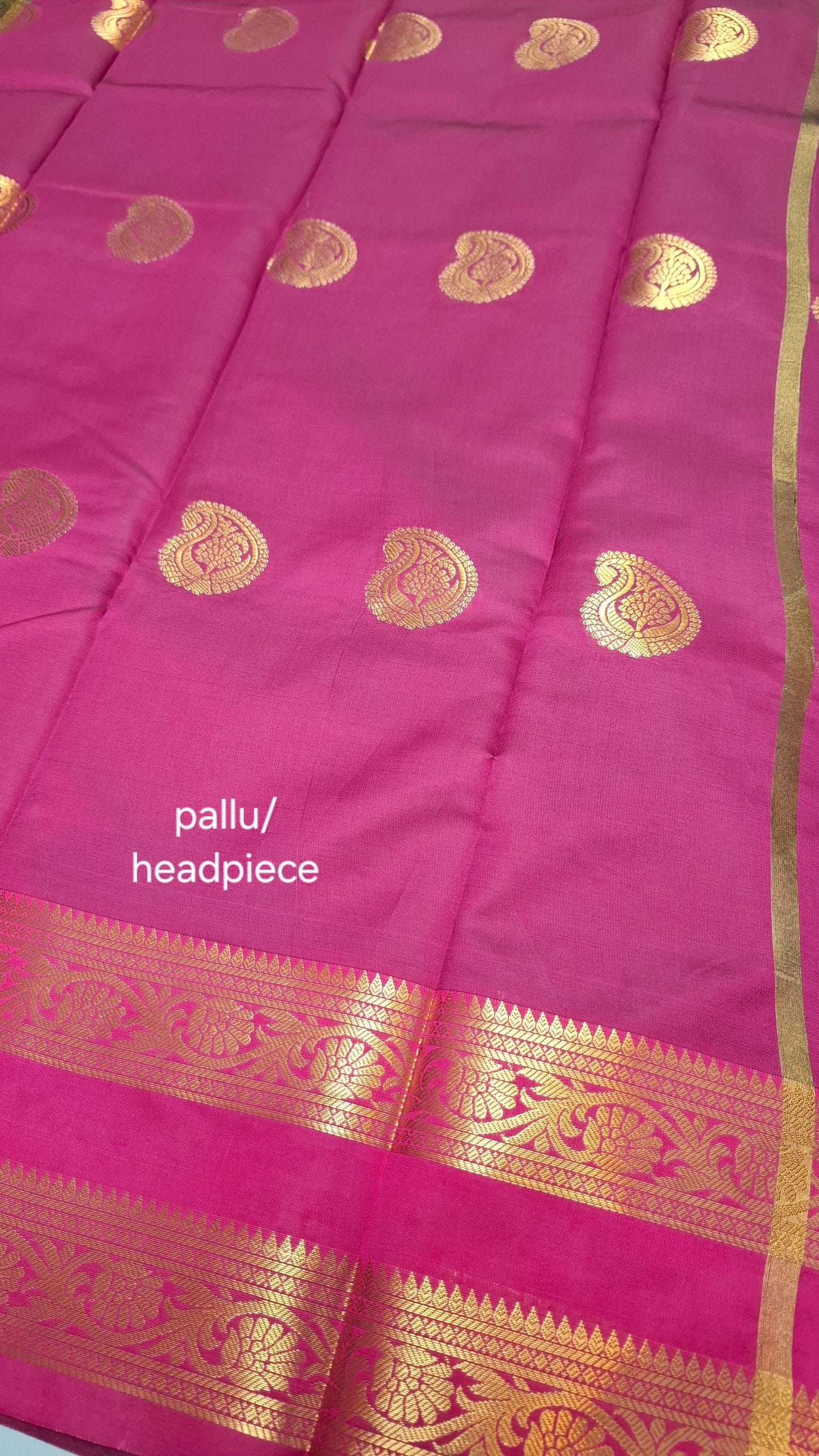 DARK GREEN & MAGENTA KANJI SILK SAREE