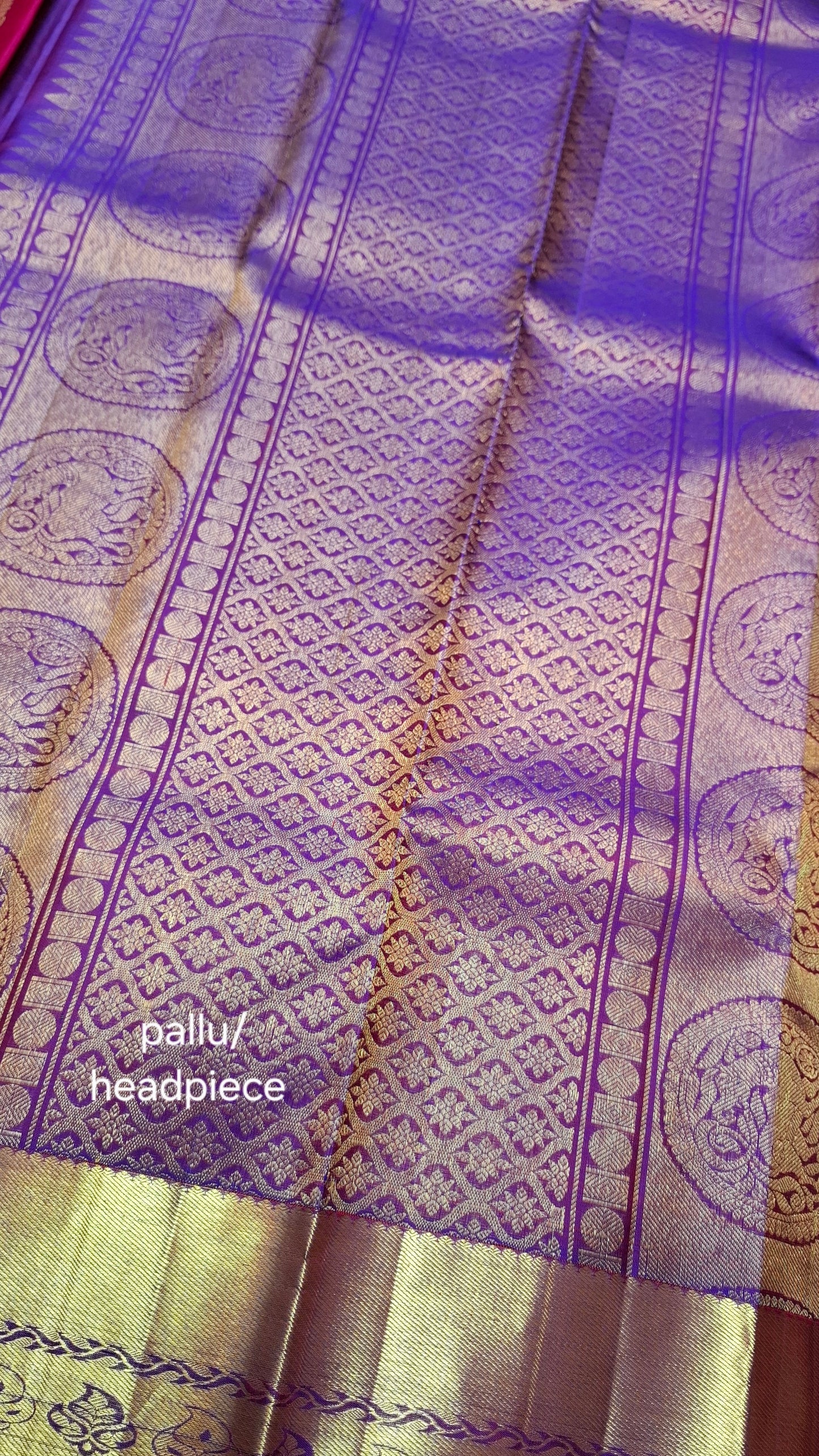 DARK HOT PINK & PURPLE KANJIPURAM