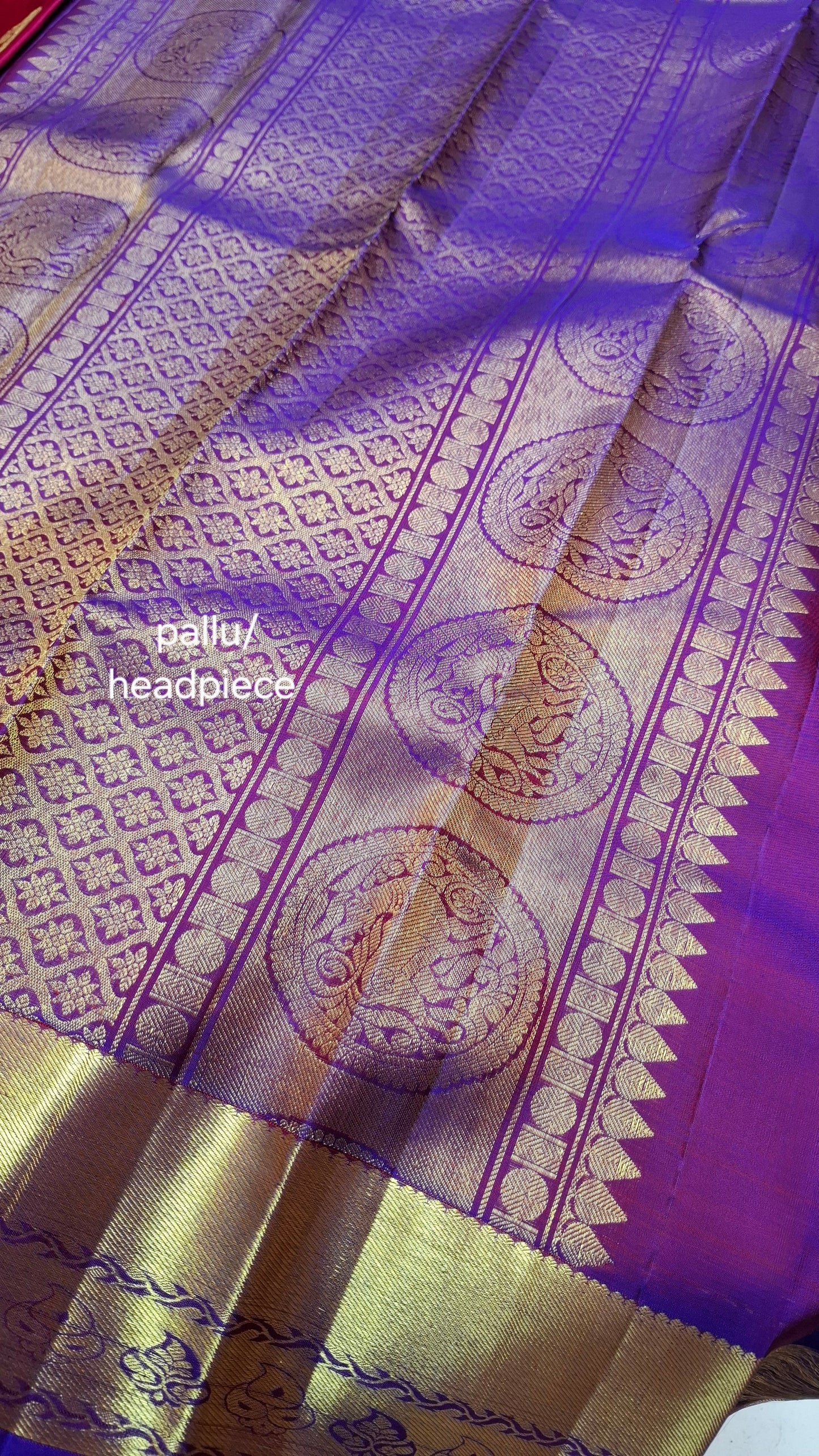 DARK HOT PINK & PURPLE KANJIPURAM