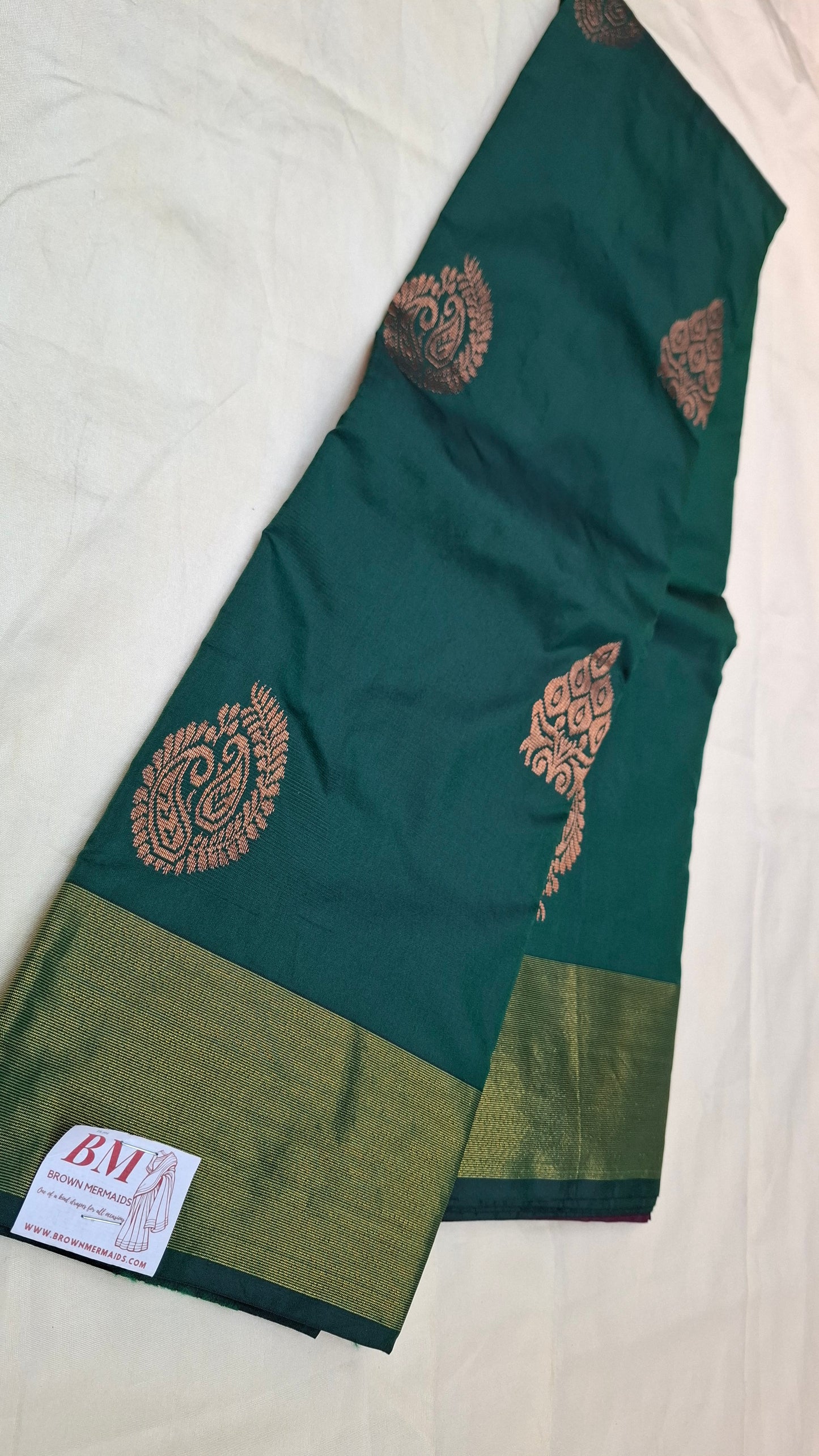 DARK GREEN & PURPLE SILK