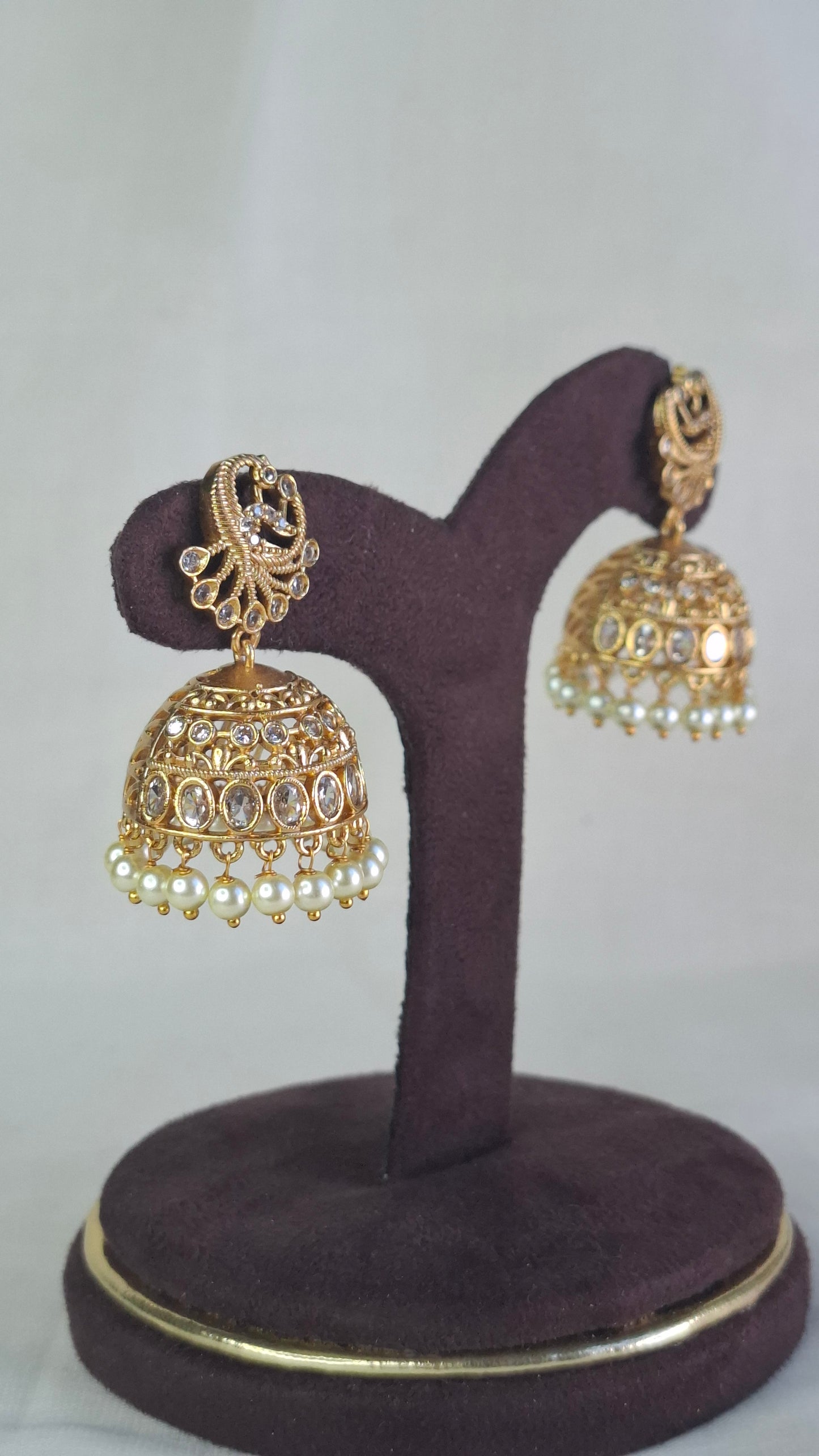 ANTIQUE GOLD JUMKHAS E0364