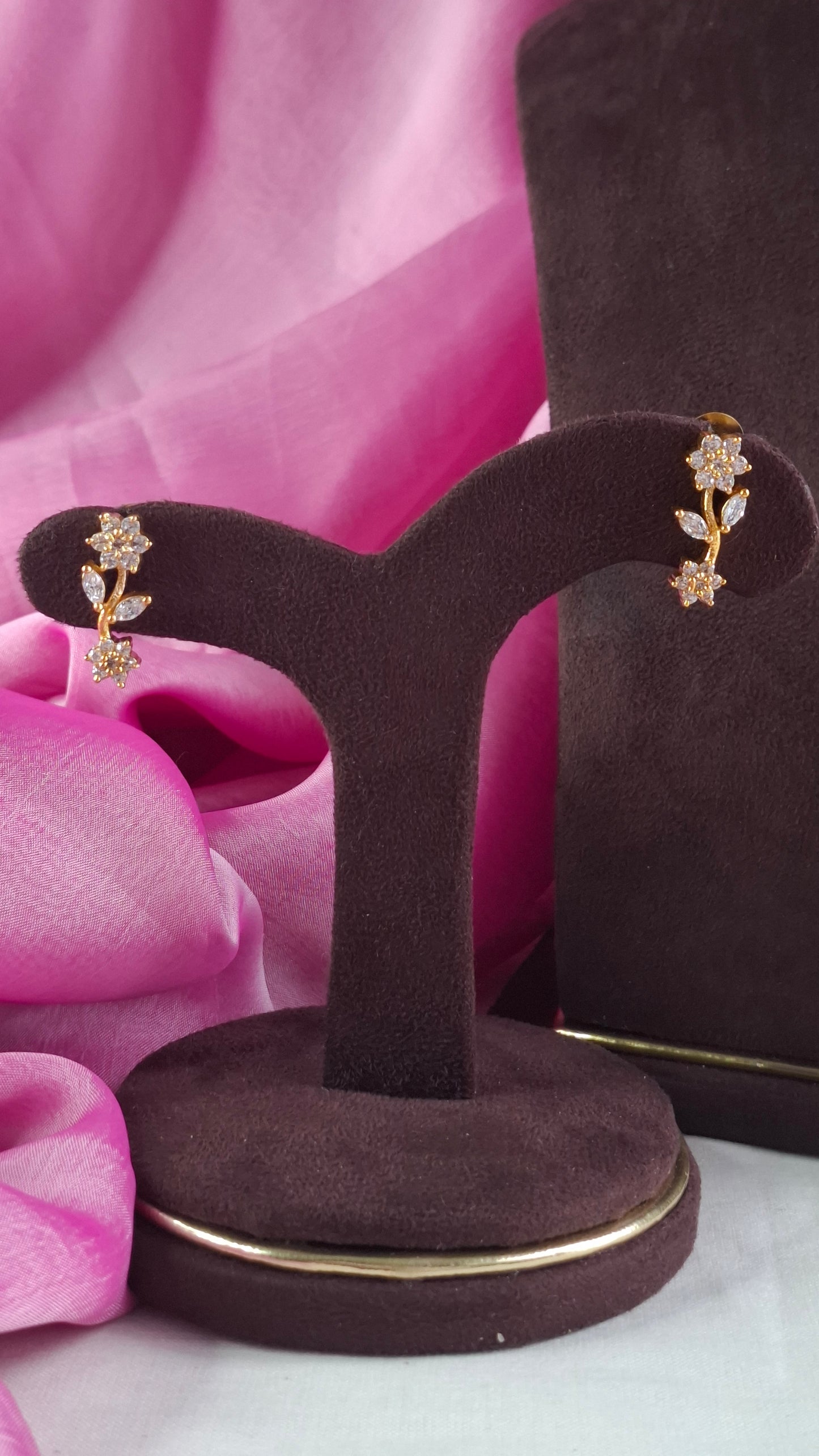 ANTIQUE GOLD A.D. STONE CHOKER & EARRINGS E0260