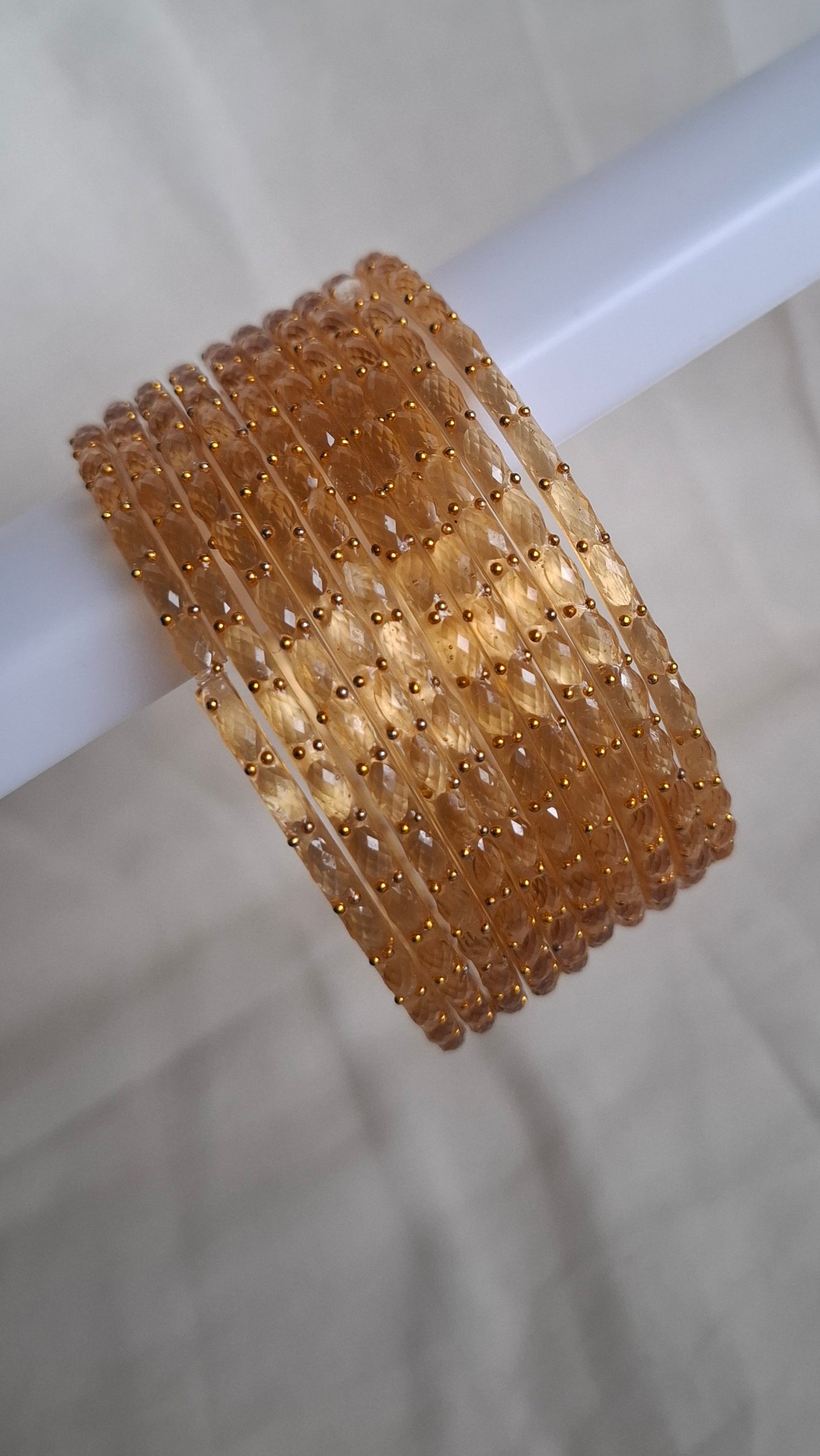 GOLDEN YELLOW GLASS BANGLES