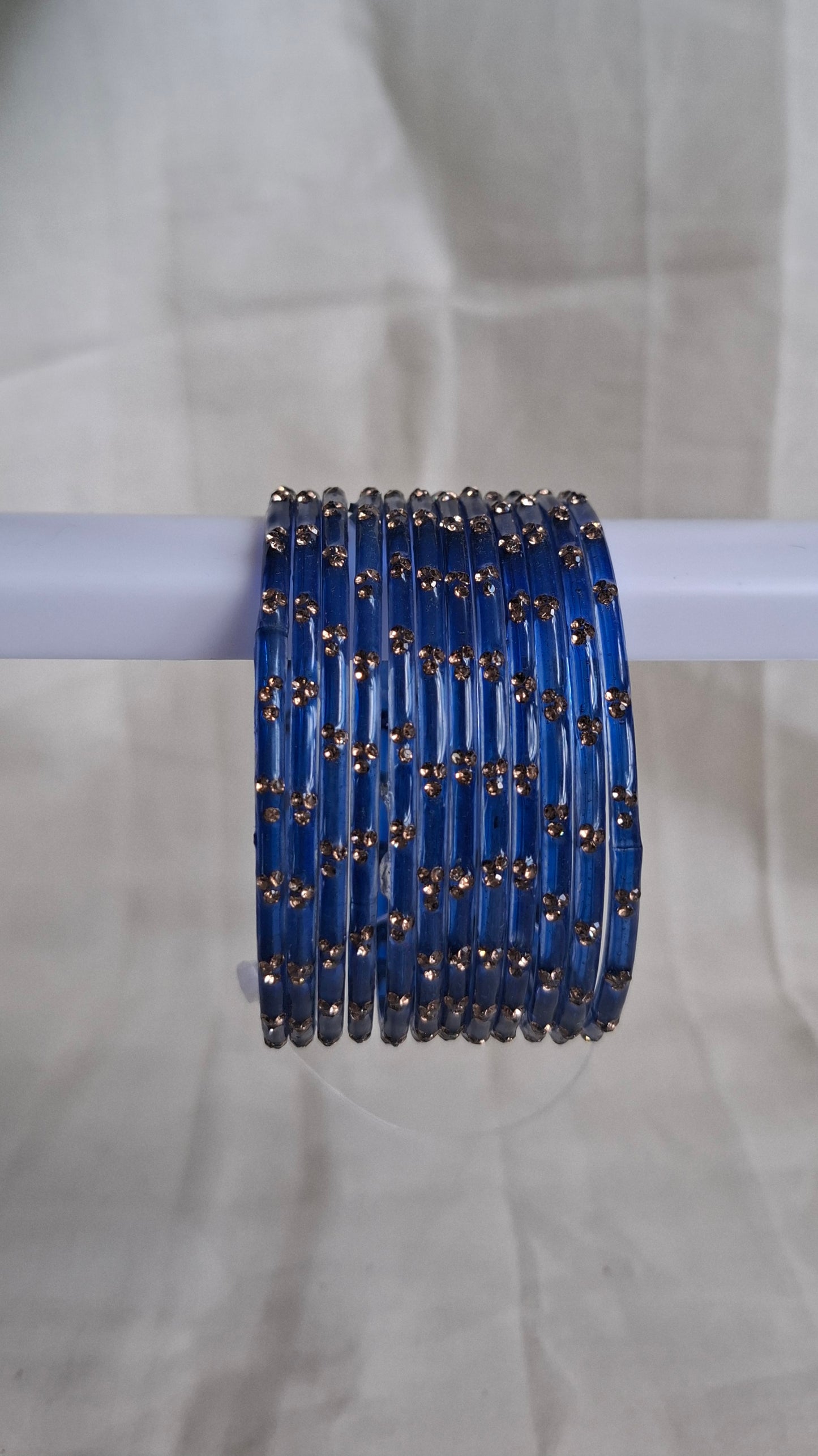 RAIN DROP BANGLES (LIGHT NAVY BLUE)