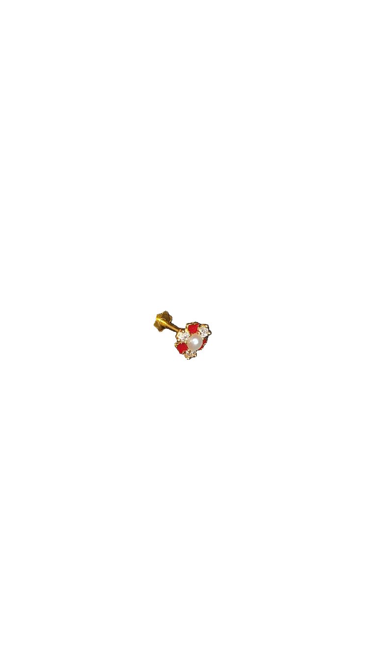 18ct Gold | CZ Nose Stud | 003