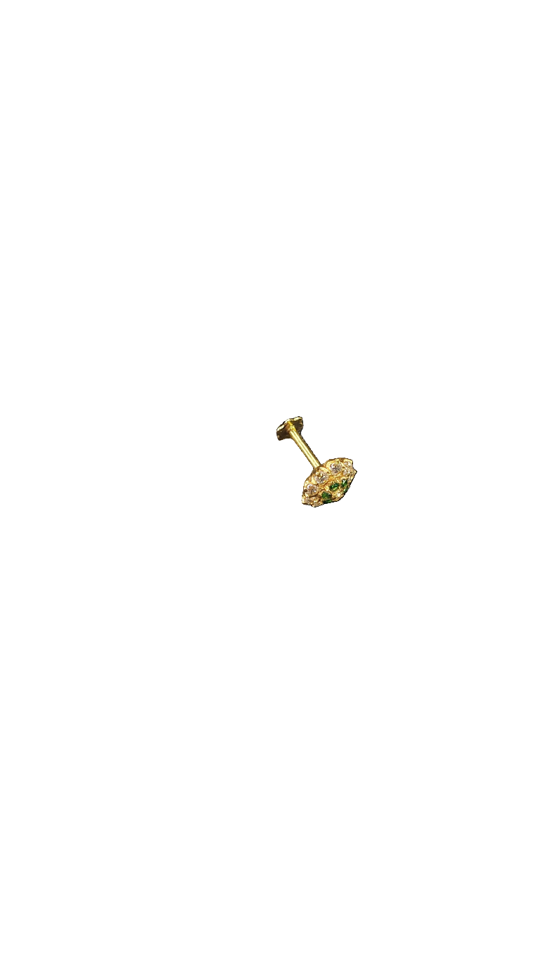 18ct Gold | CZ Nose Stud | 007