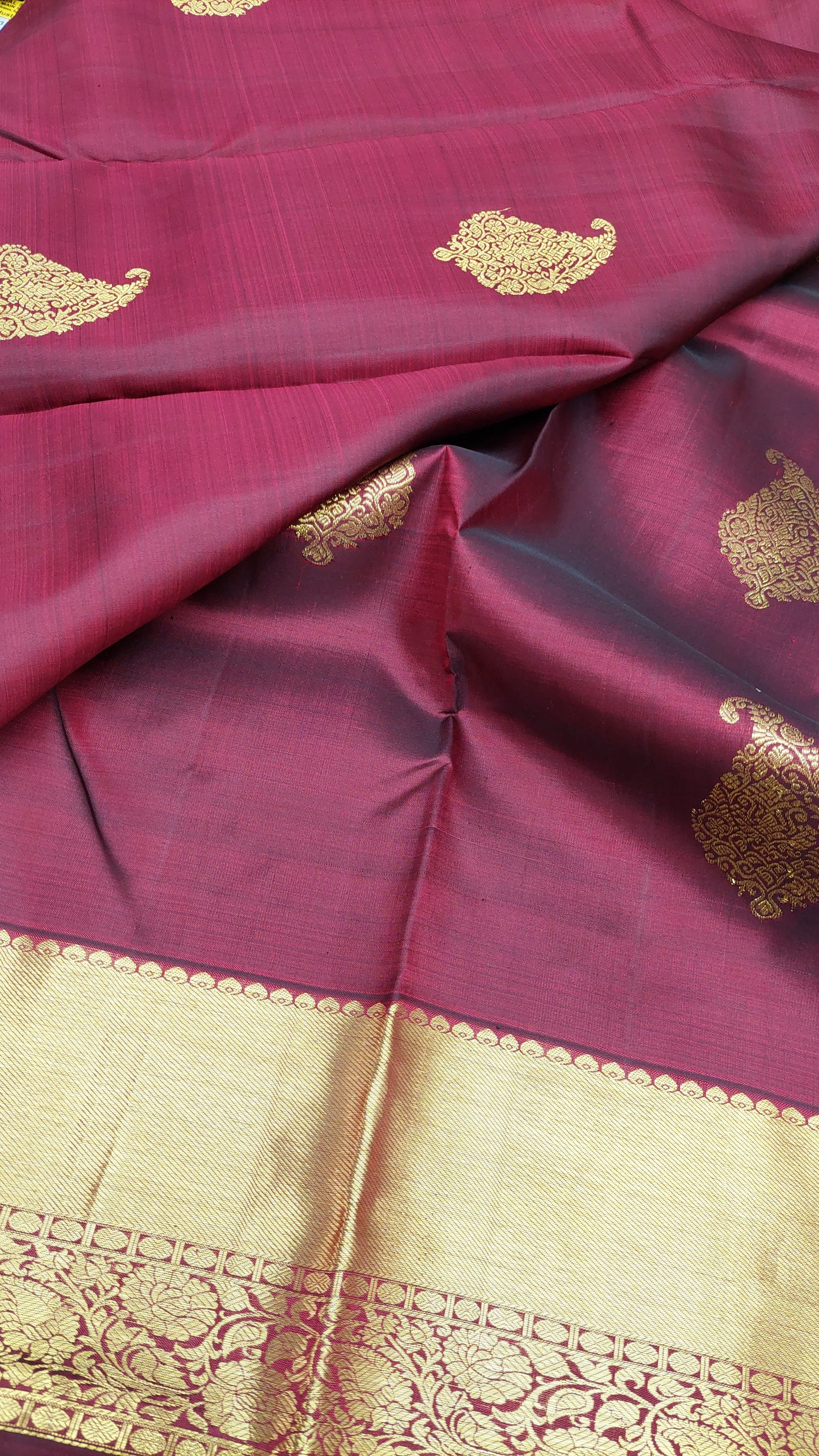 DARK RED KANJIPURAM