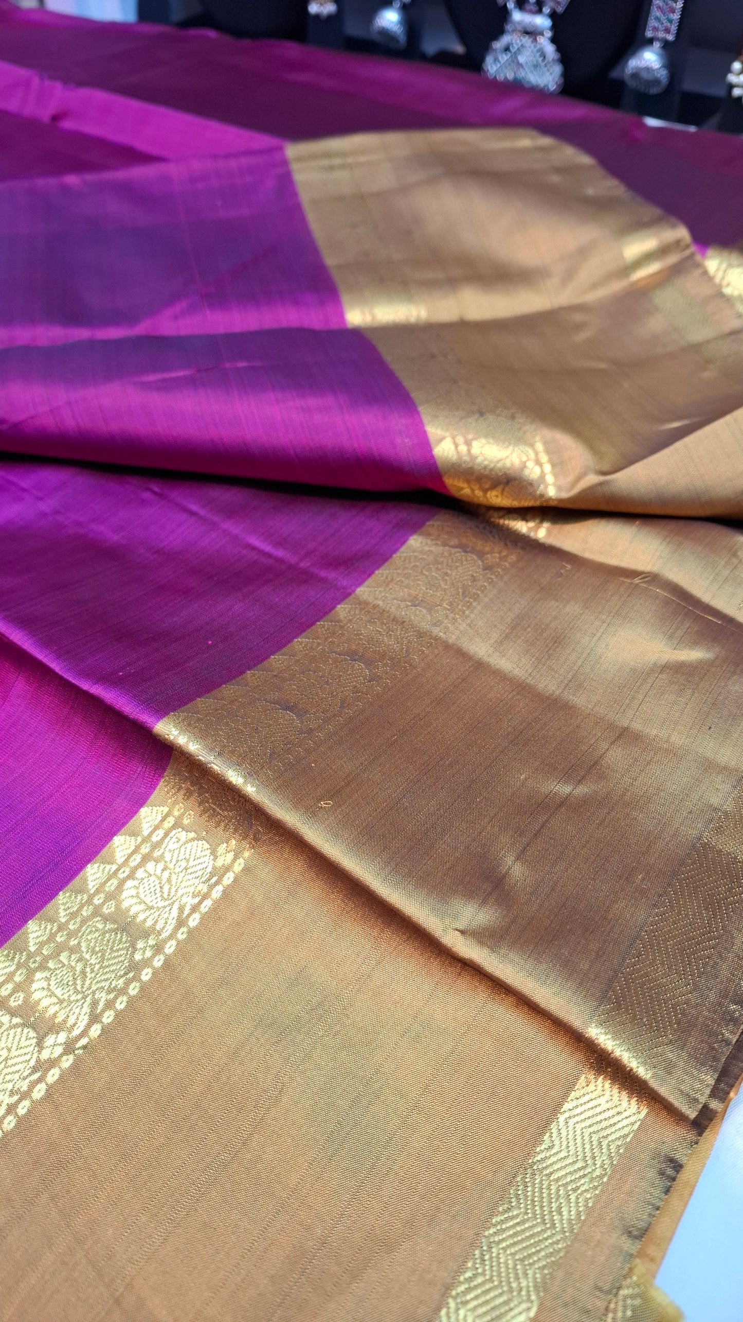 PURPLE TWO TONE KANJIPURAM