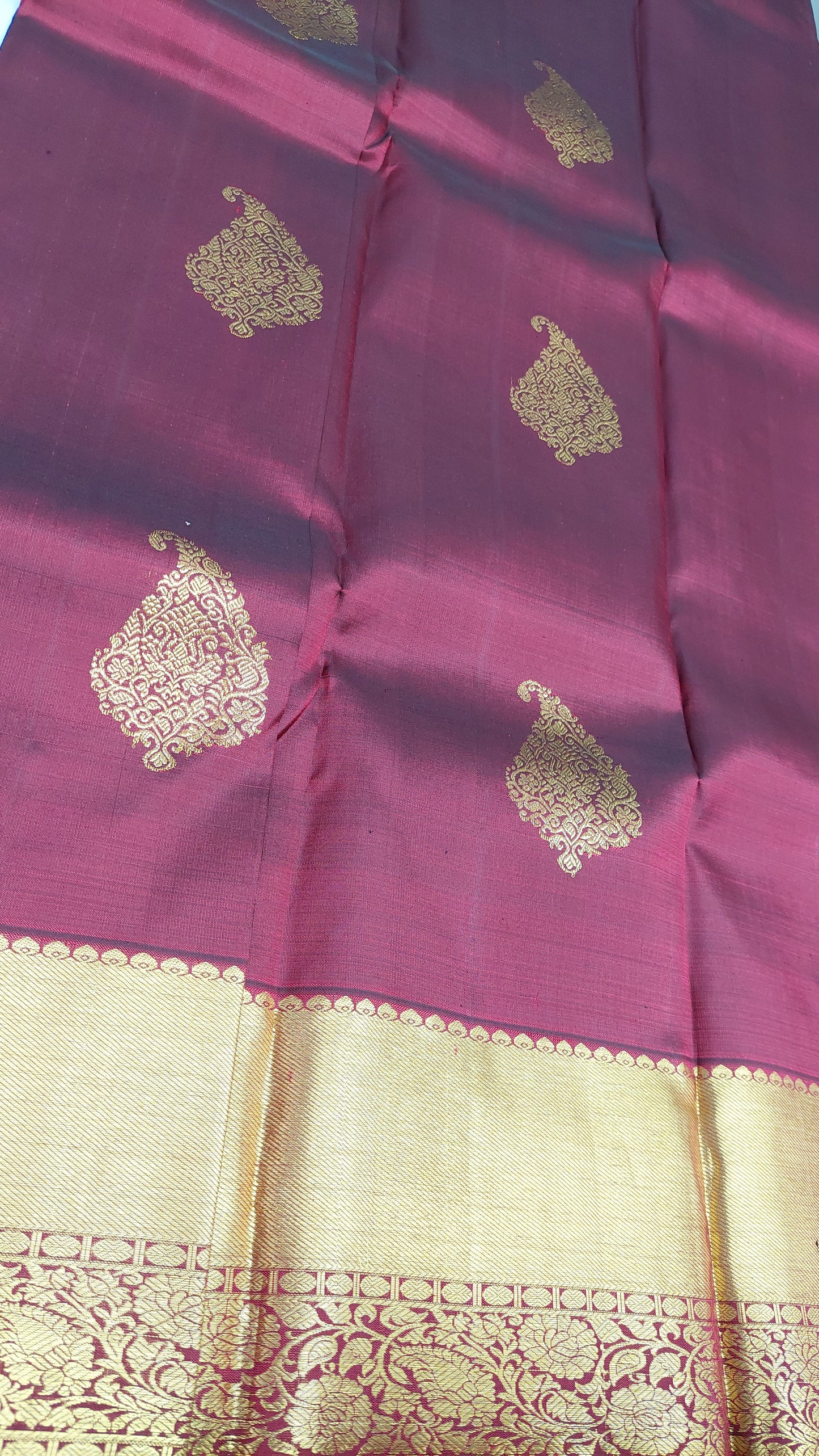 DARK RED KANJIPURAM