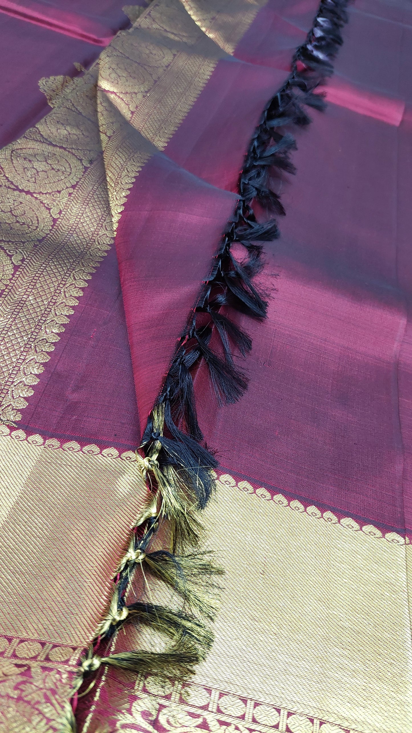 DARK RED KANJIPURAM
