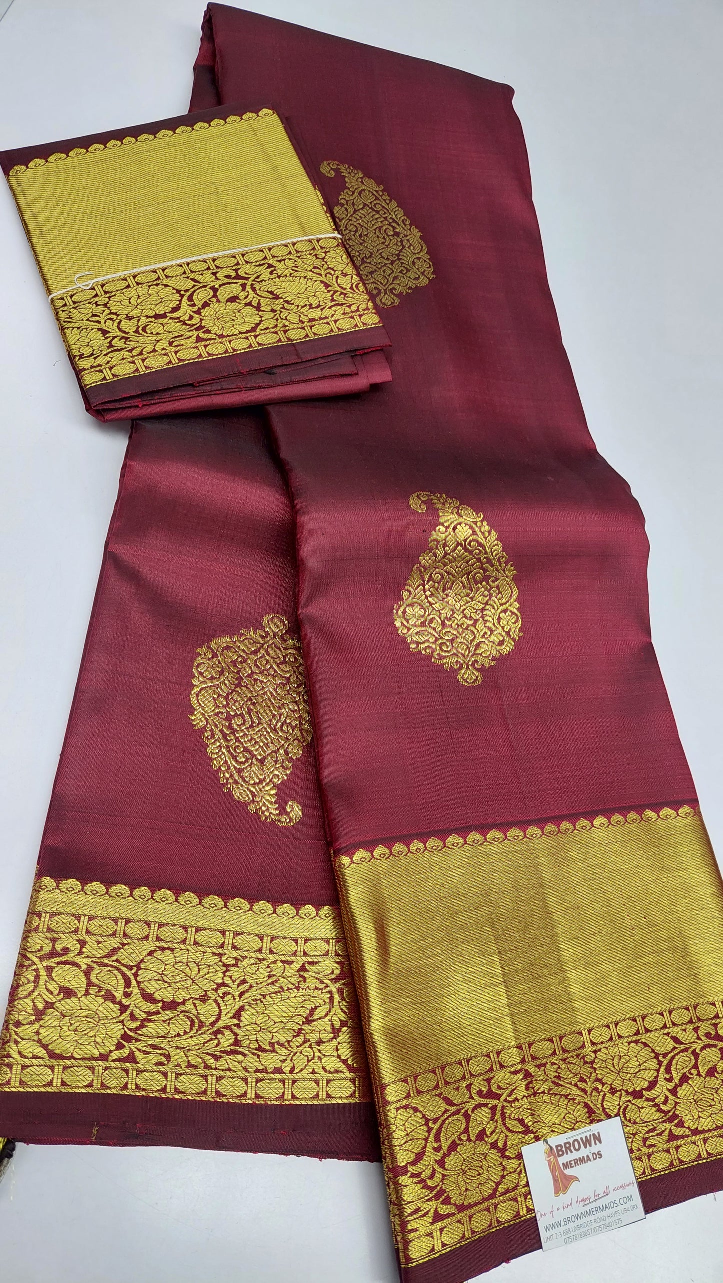 DARK RED KANJIPURAM