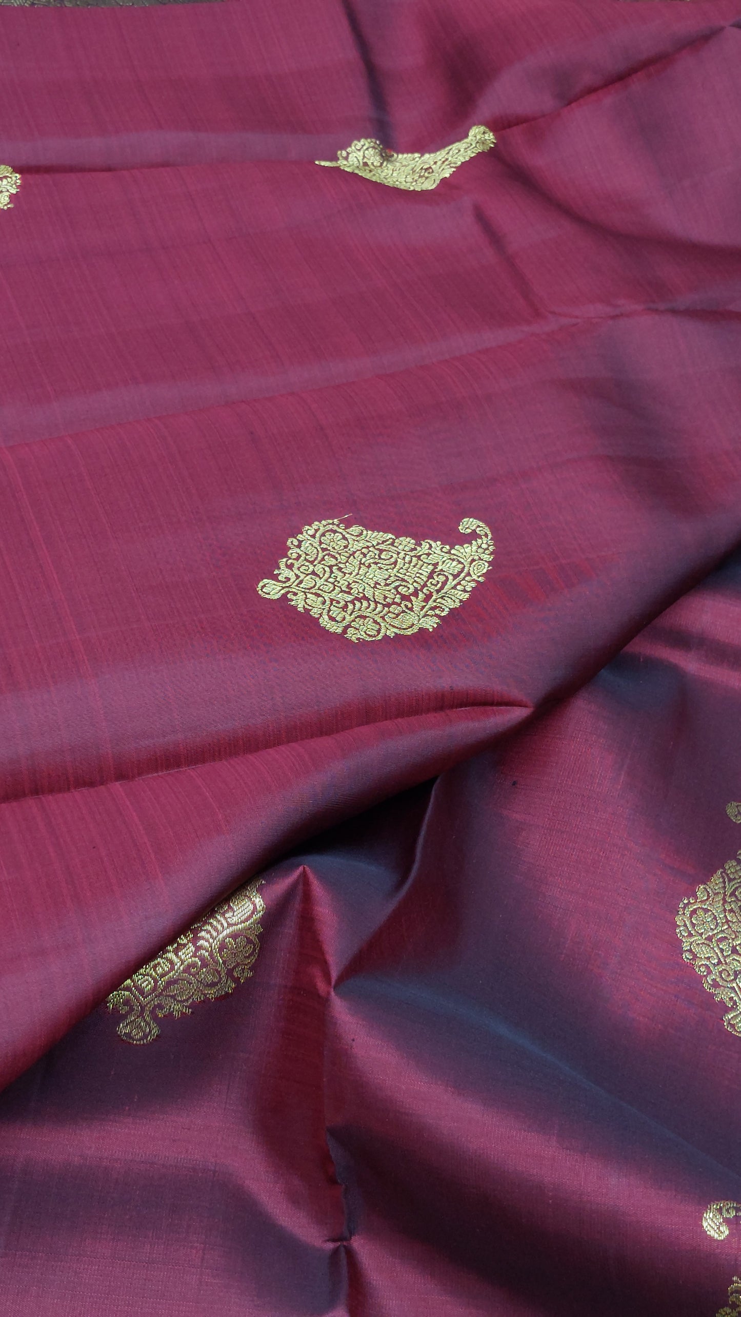 DARK RED KANJIPURAM