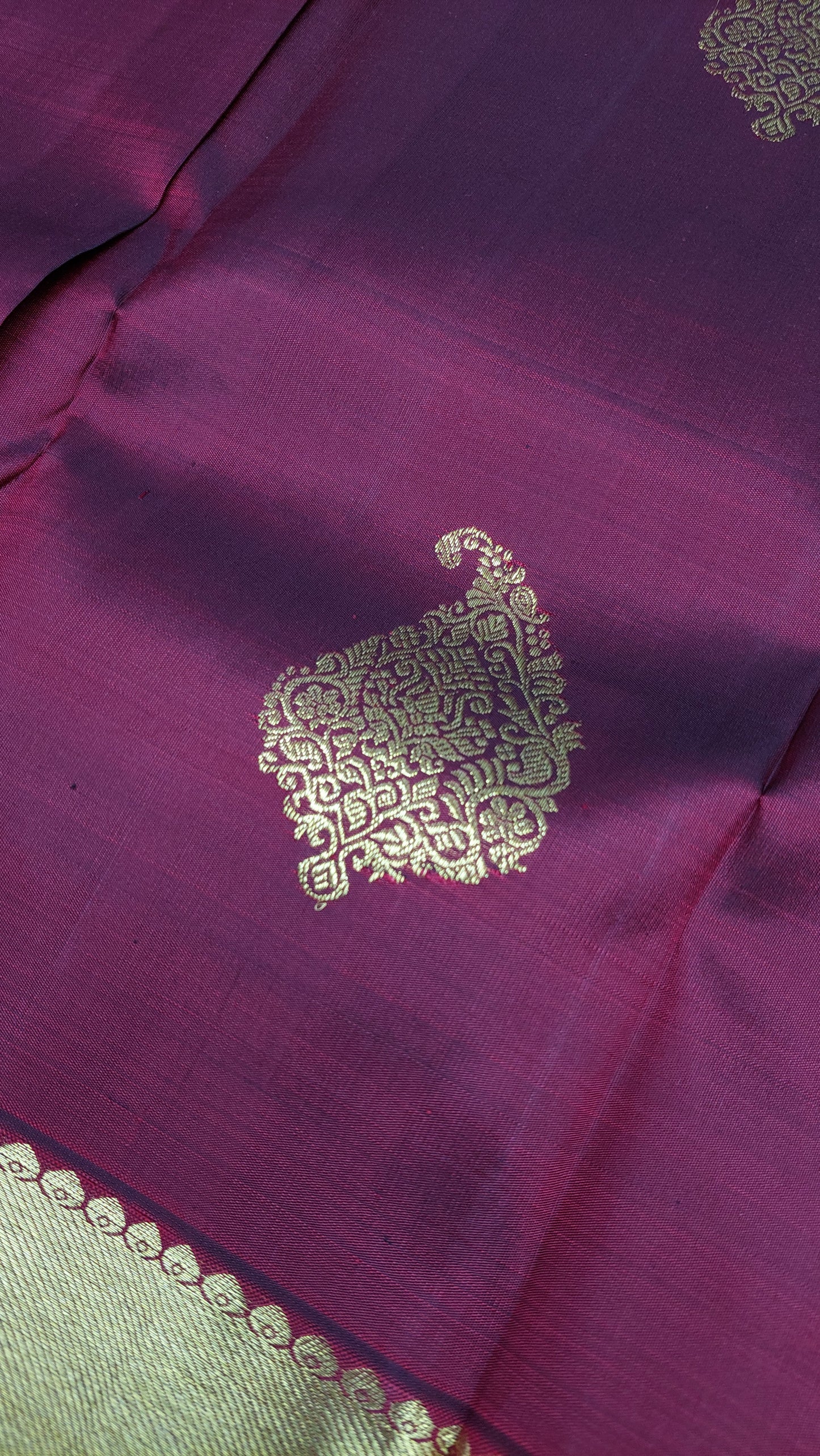 DARK RED KANJIPURAM