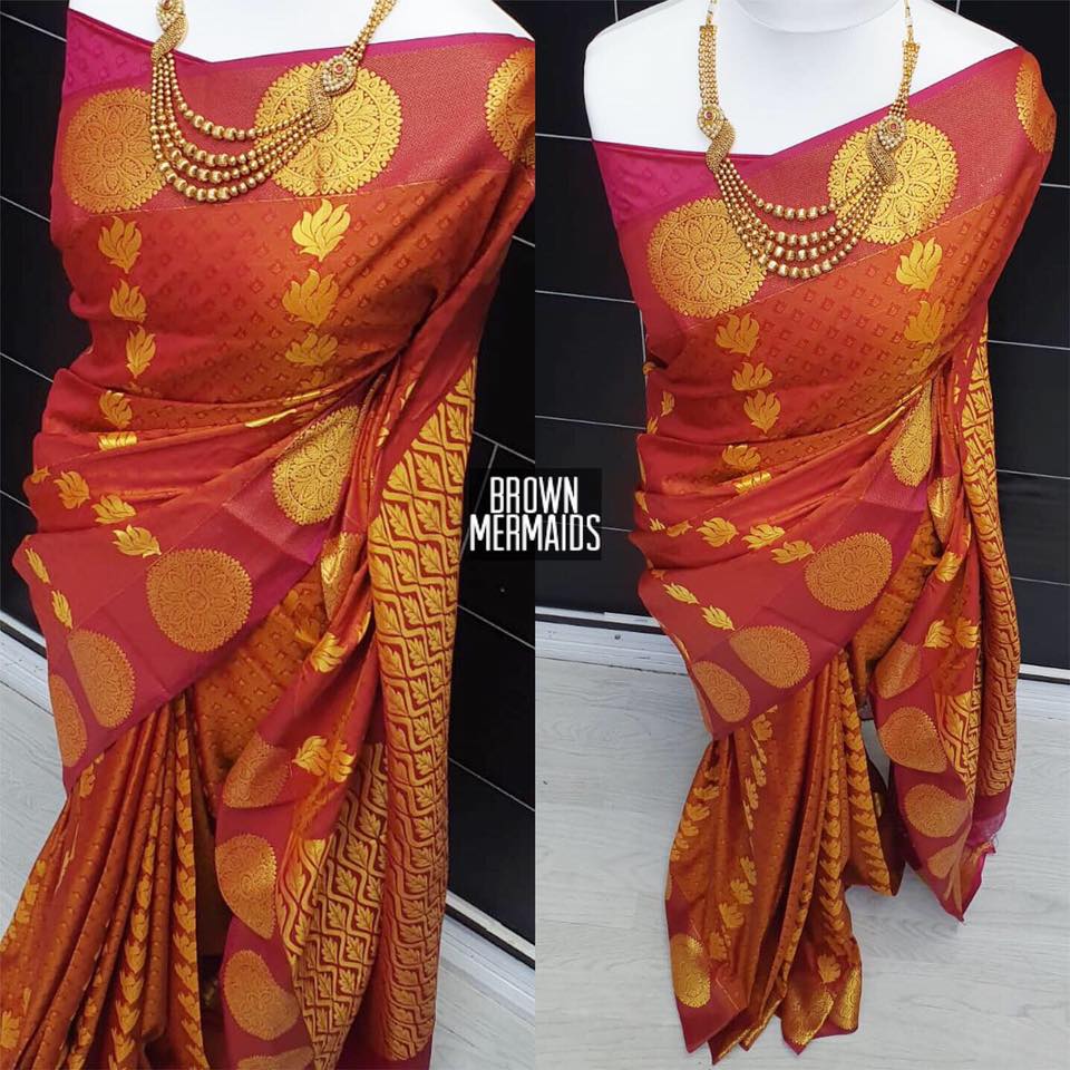 Red Art Silk Saree