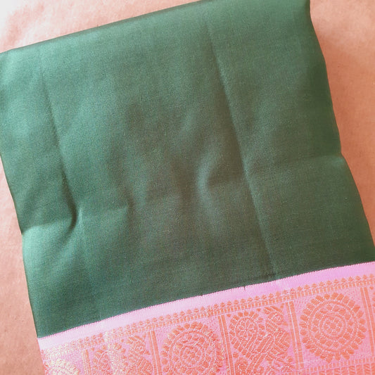 GREEN AND PINK KANCHIPURAM