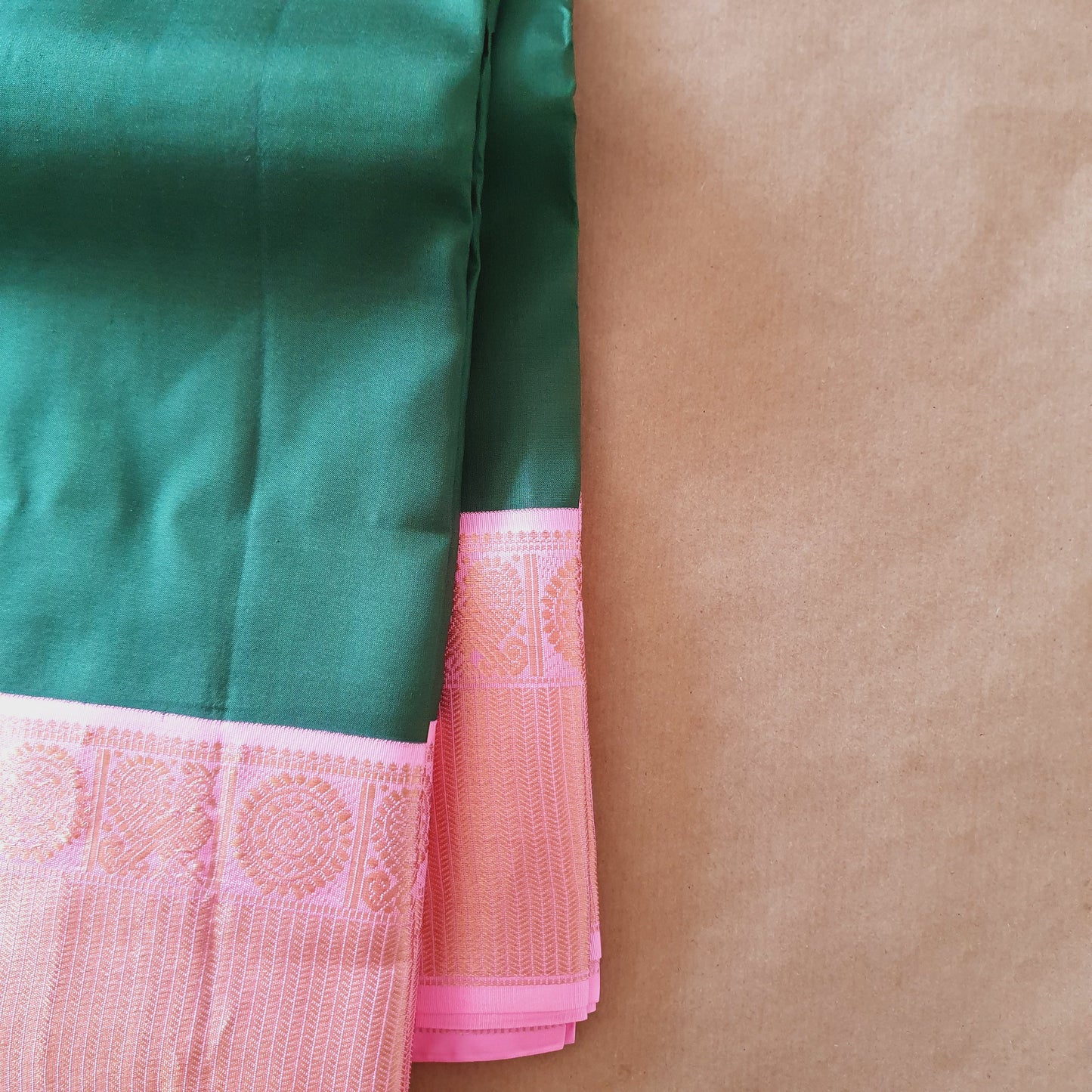 GREEN AND PINK KANCHIPURAM