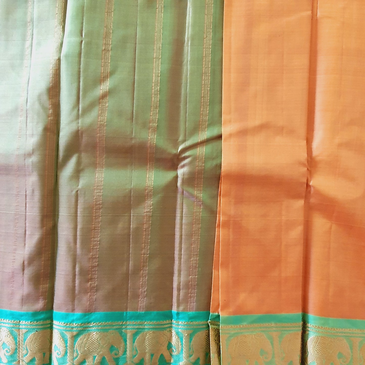 OLIVE GREEN KANCHIPURAM