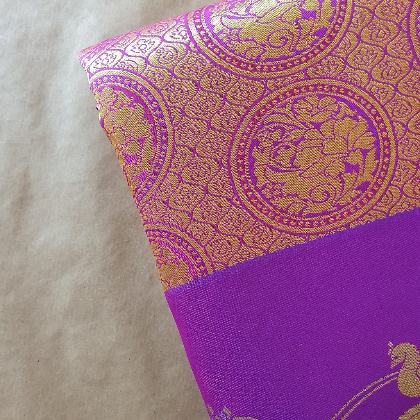 PURPLE KANCHIPURAM HEAVY EMBROIDERY