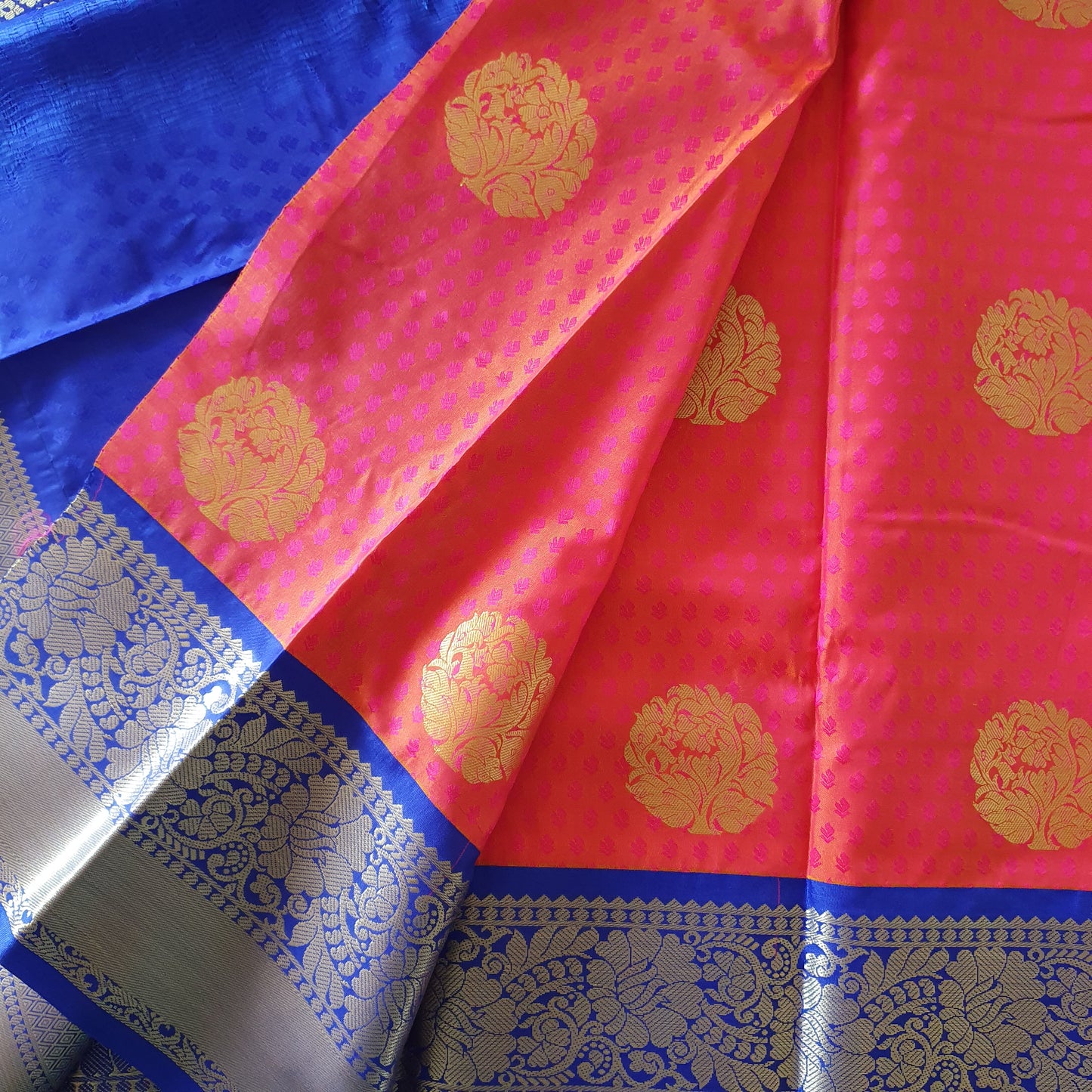 CORAL SILK SAREE