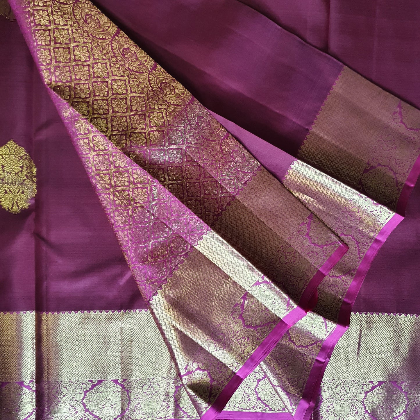 MAROON KANJIPURAM SILK SAREE