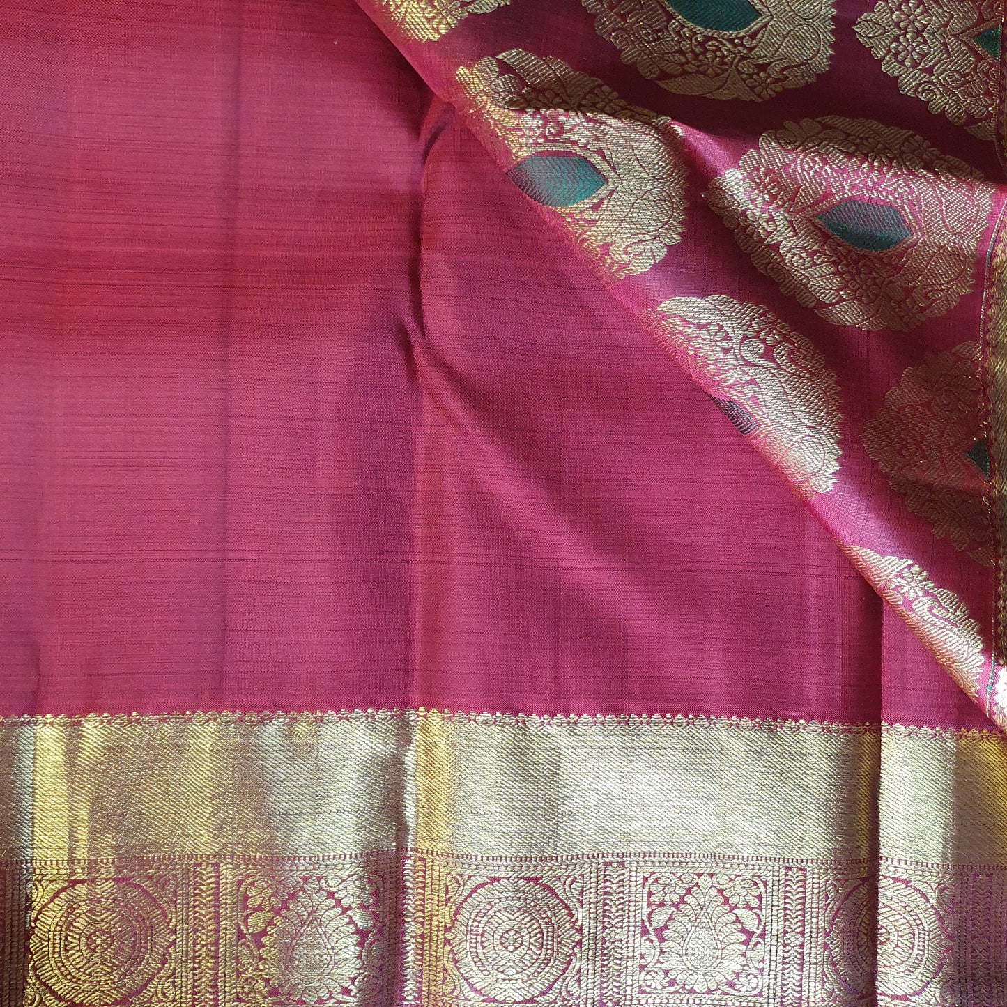 DEEP RED PURE KANJIPURAM SILK SAREE