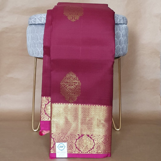 MAROON KANJIPURAM SILK SAREE