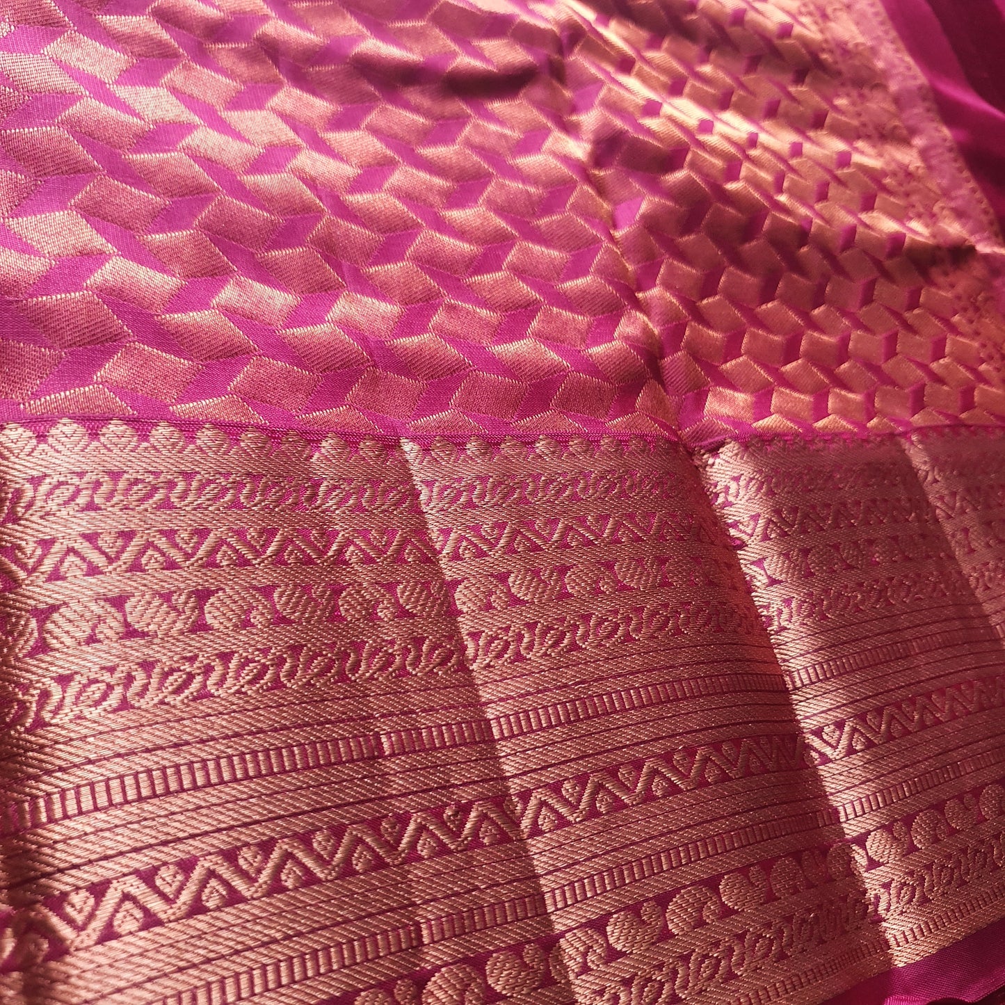 CORAL ORANGE KANJIPURAM