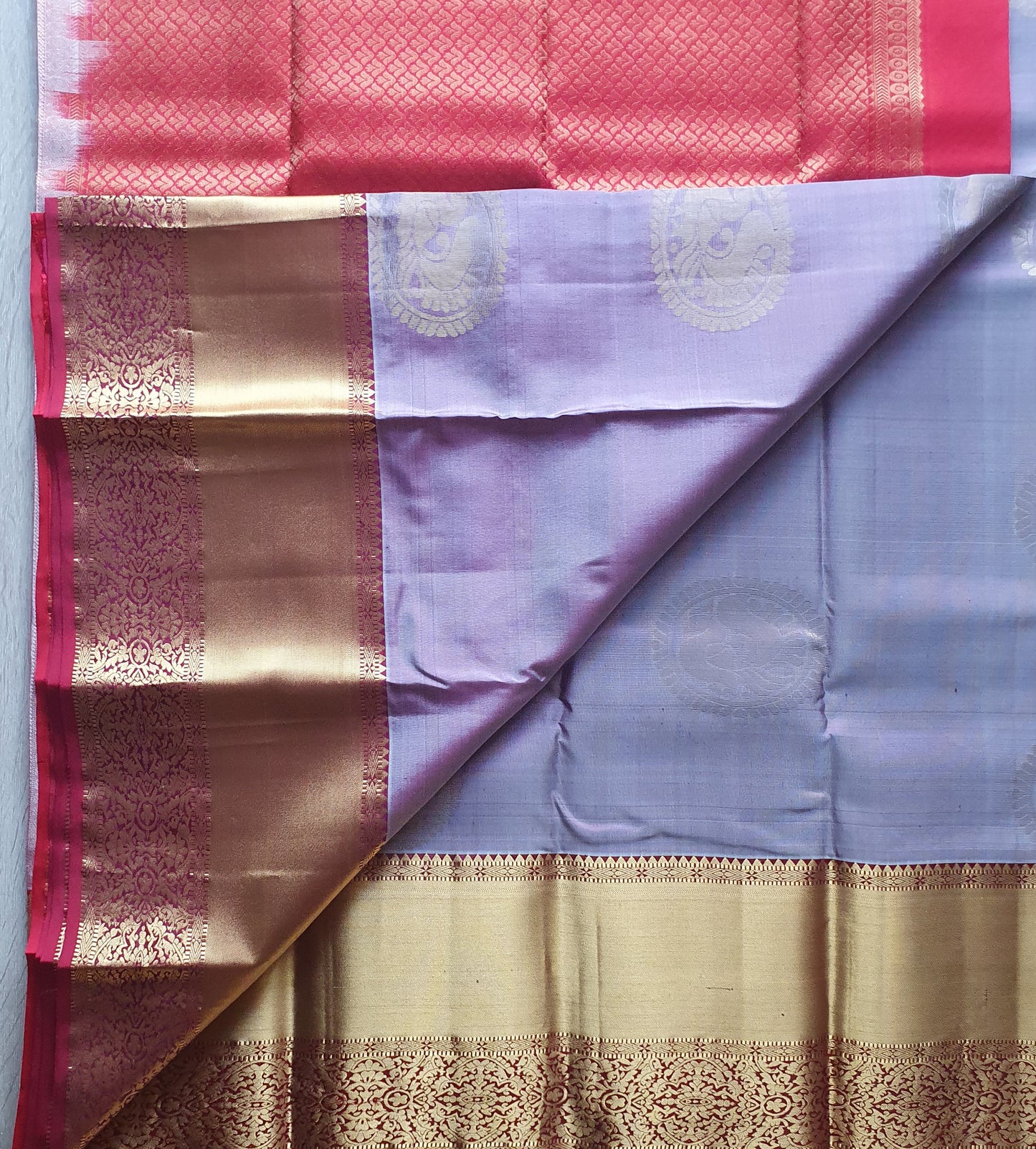 LILAC PEACOCK KANJIPURAM