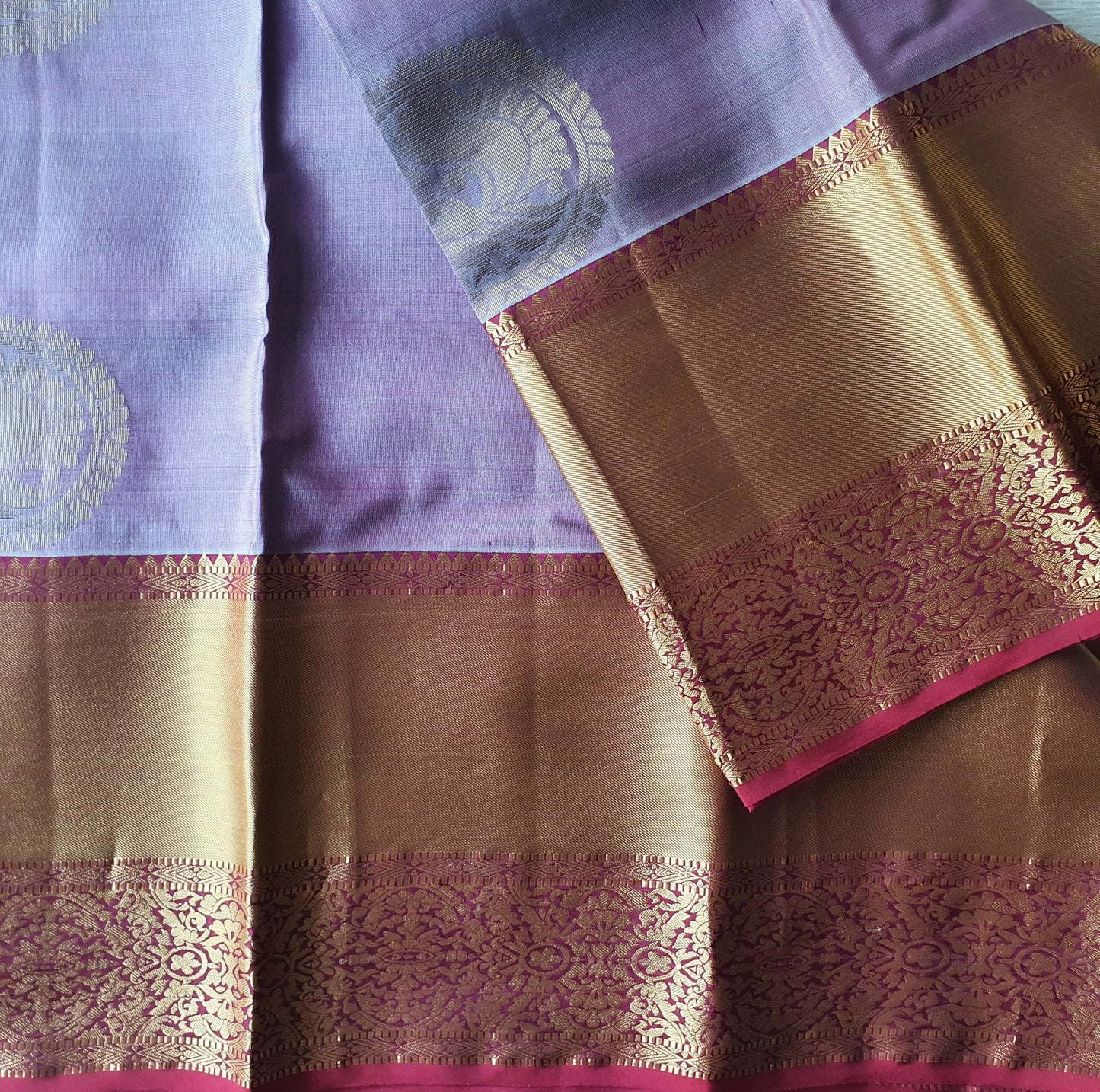 LILAC PEACOCK KANJIPURAM
