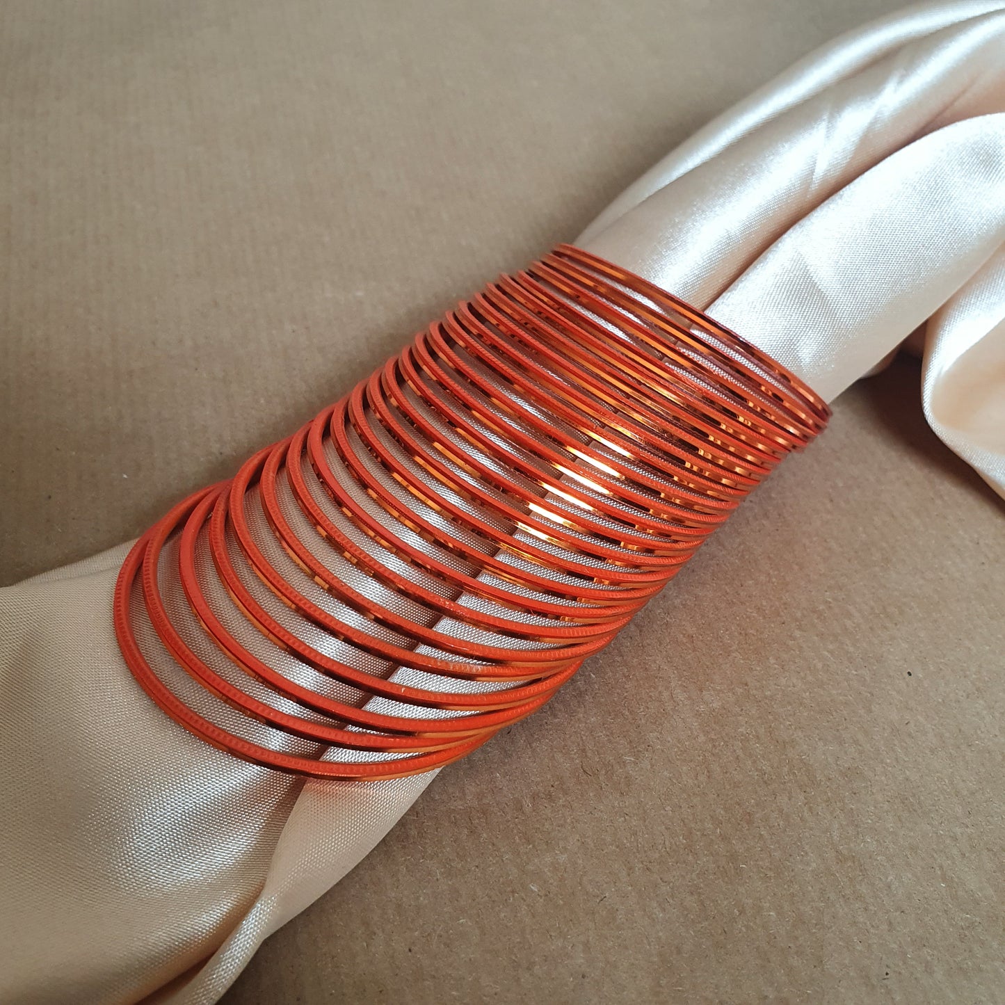 ORANGE PLAIN BANGLES