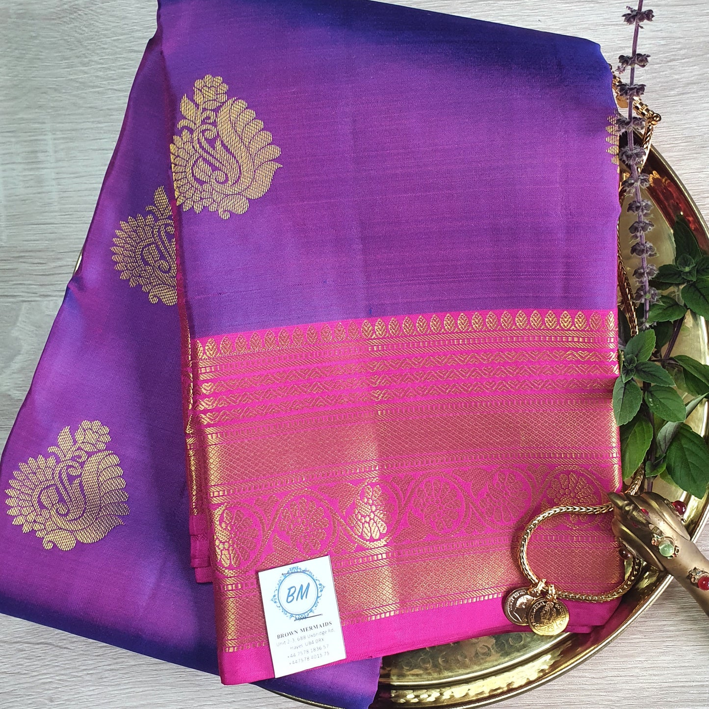 PURPLE KANJIPURAM SILK SAREE