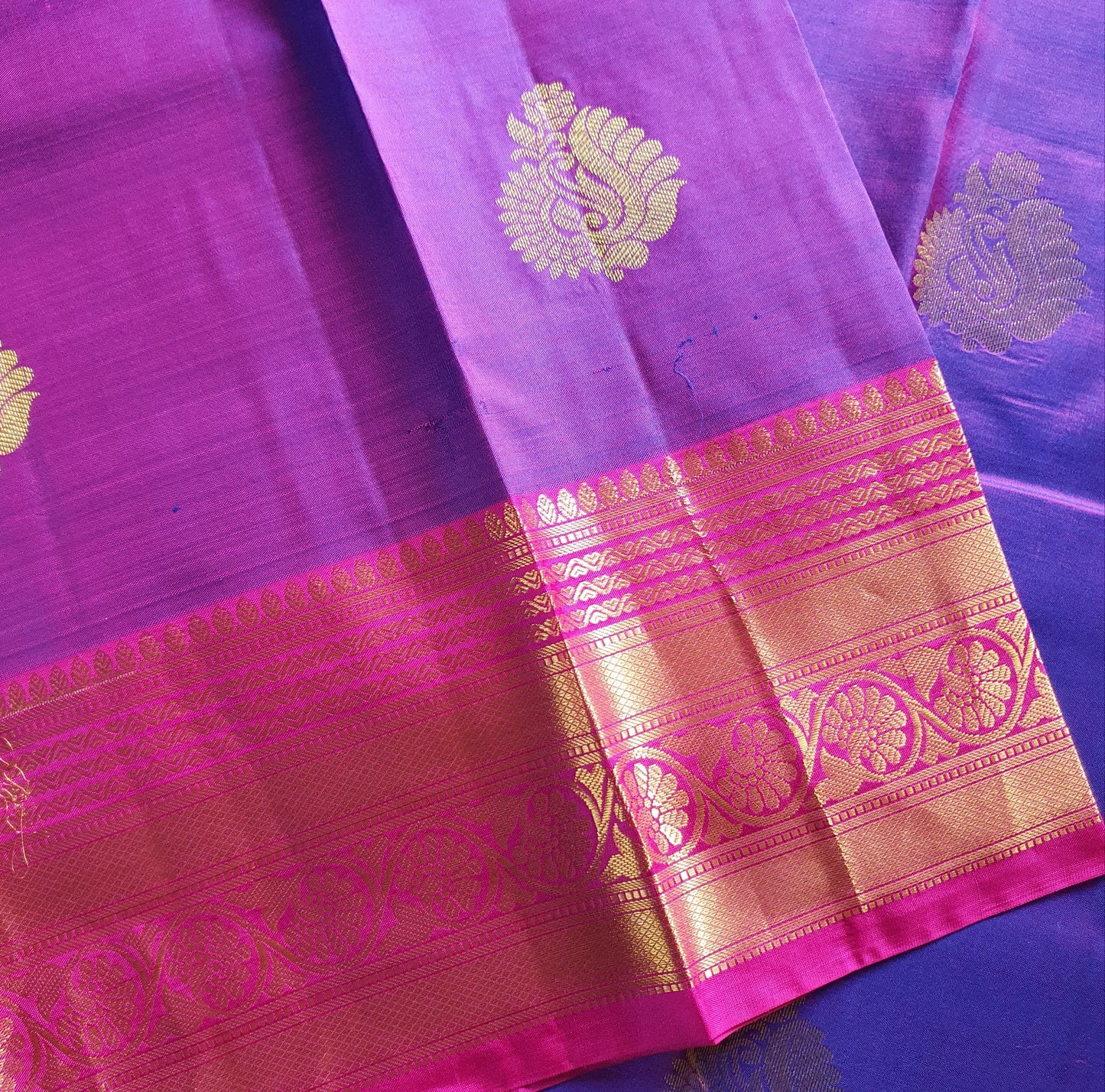PURPLE KANJIPURAM SILK SAREE