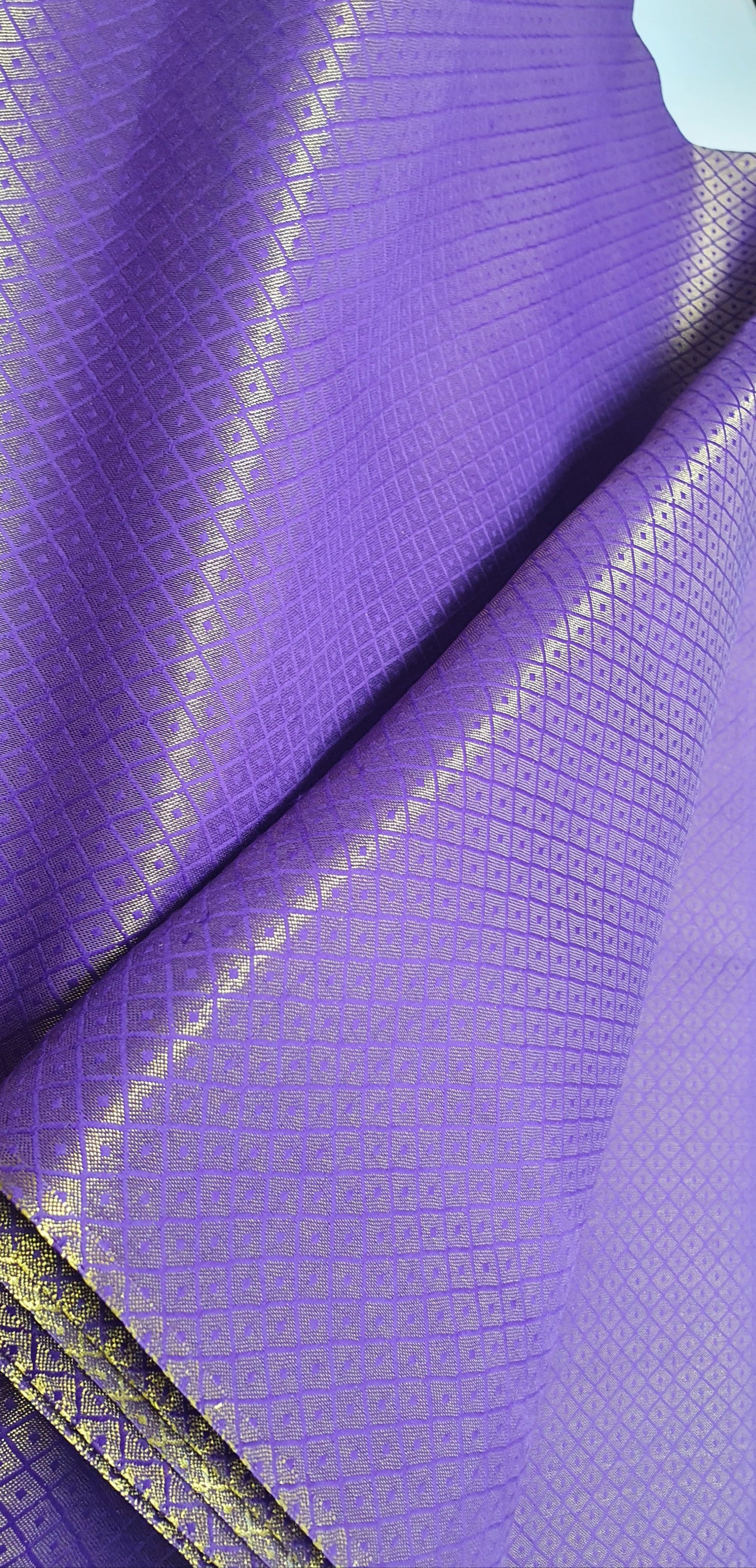 PURPLE BROCADE MATERIAL