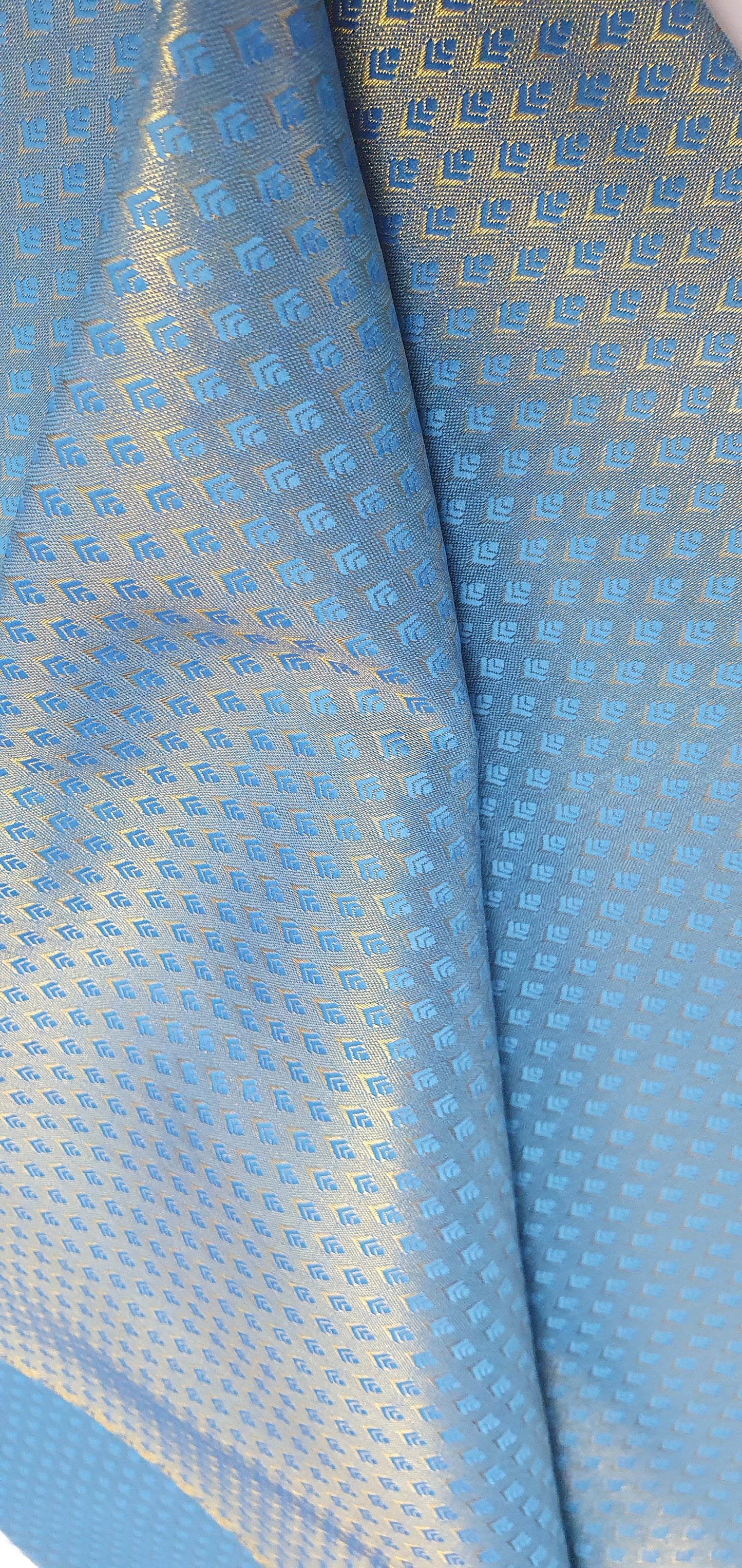 LIGHT BLUE BROCADE MATERIAL
