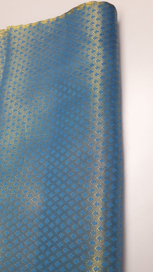 LIGHT BLUE BROCADE MATERIAL