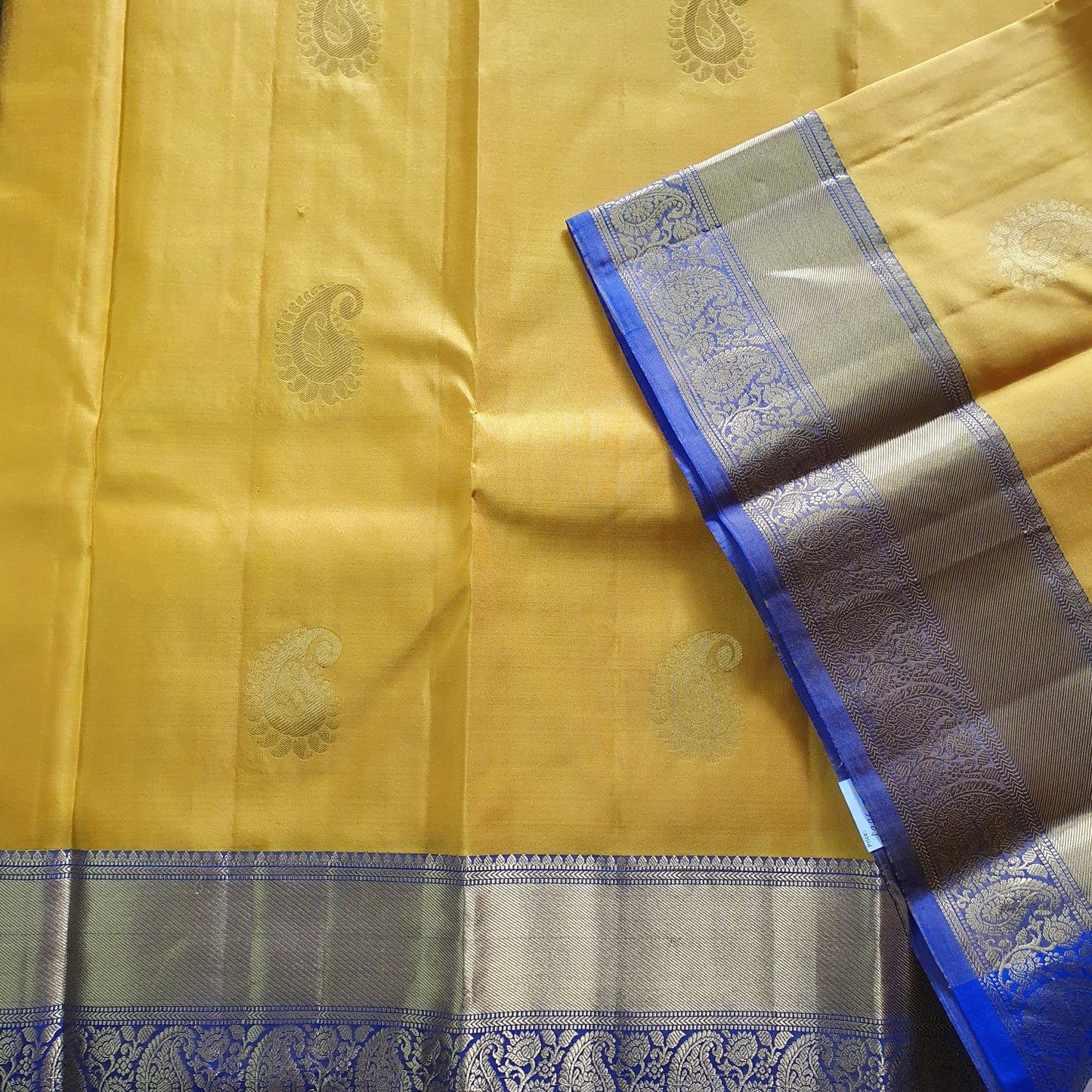 VIVID YELLOW & BLUE KANJIPURAM