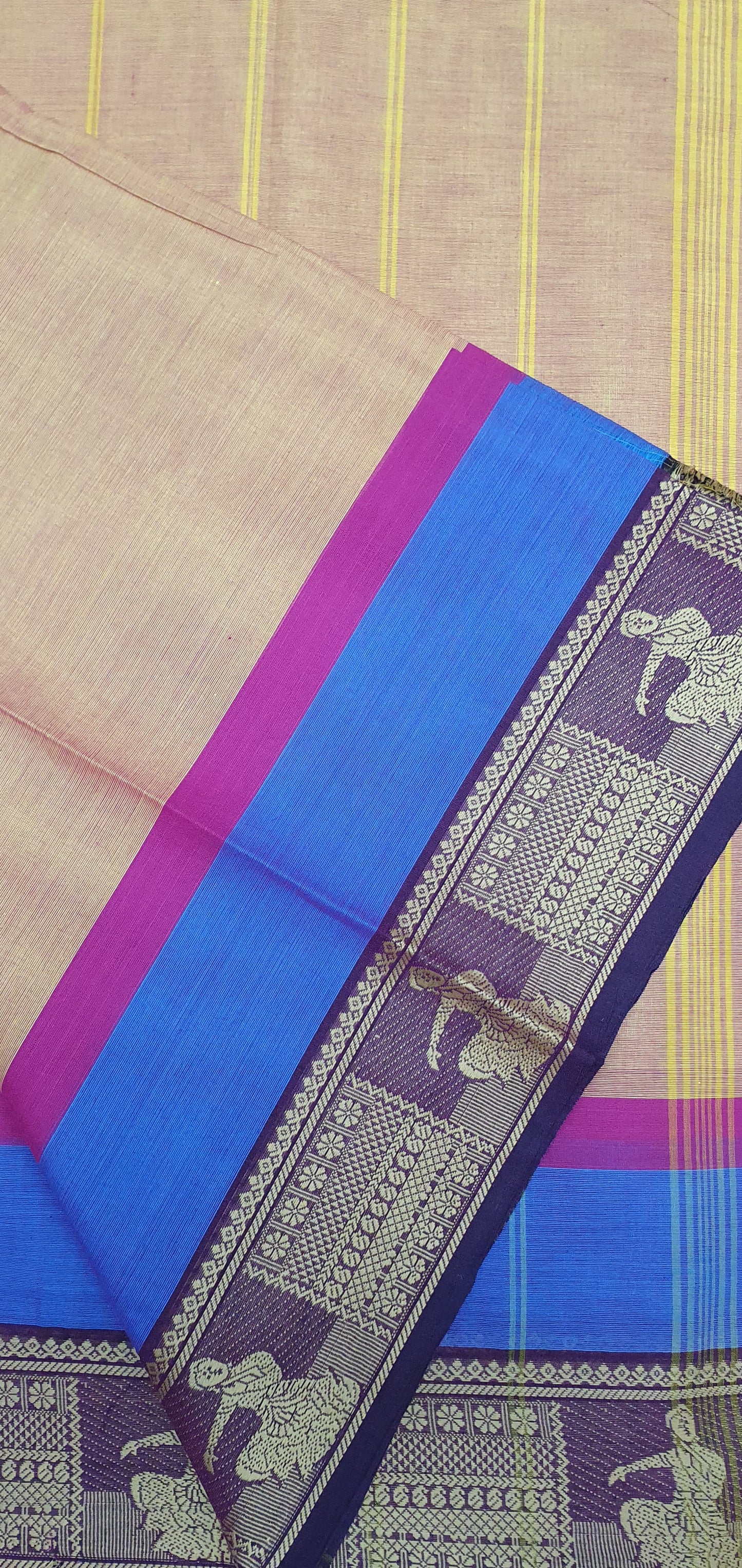 DANCE BORDER SAREE (SAND)