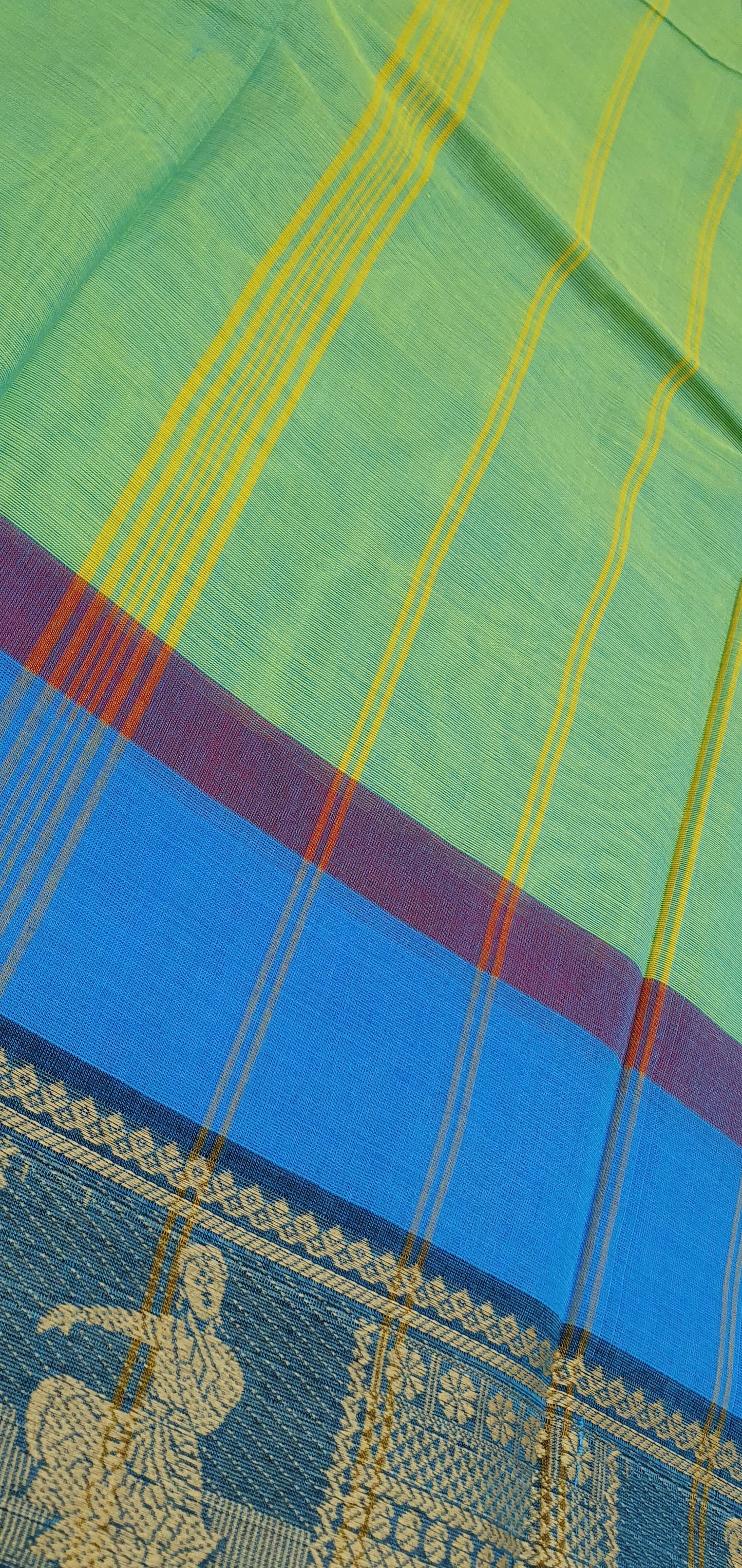 DANCE BORDER SAREE (GREEN)