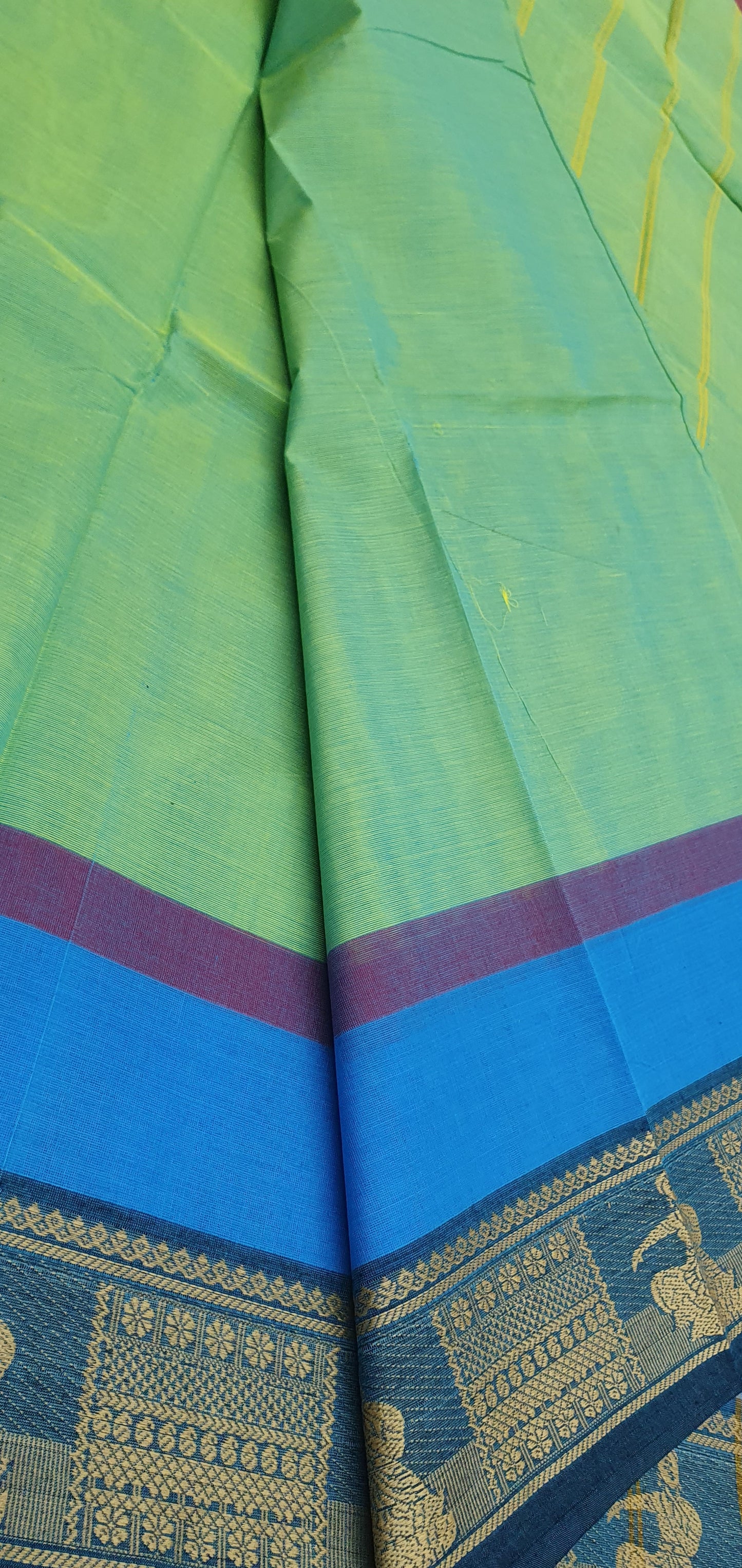 DANCE BORDER SAREE (GREEN)
