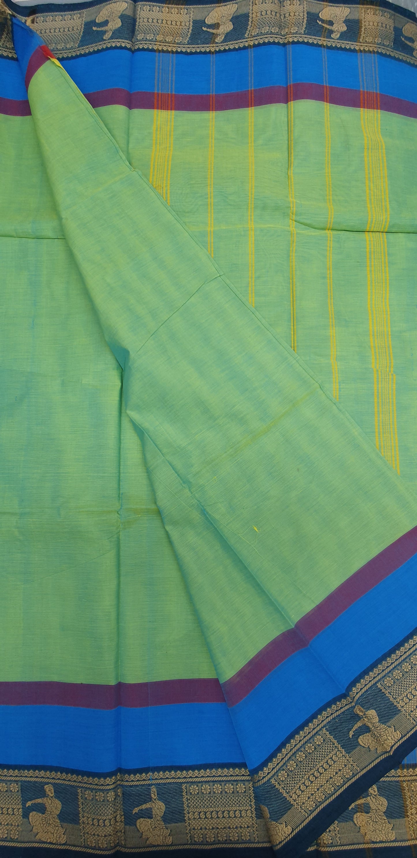DANCE BORDER SAREE (GREEN)
