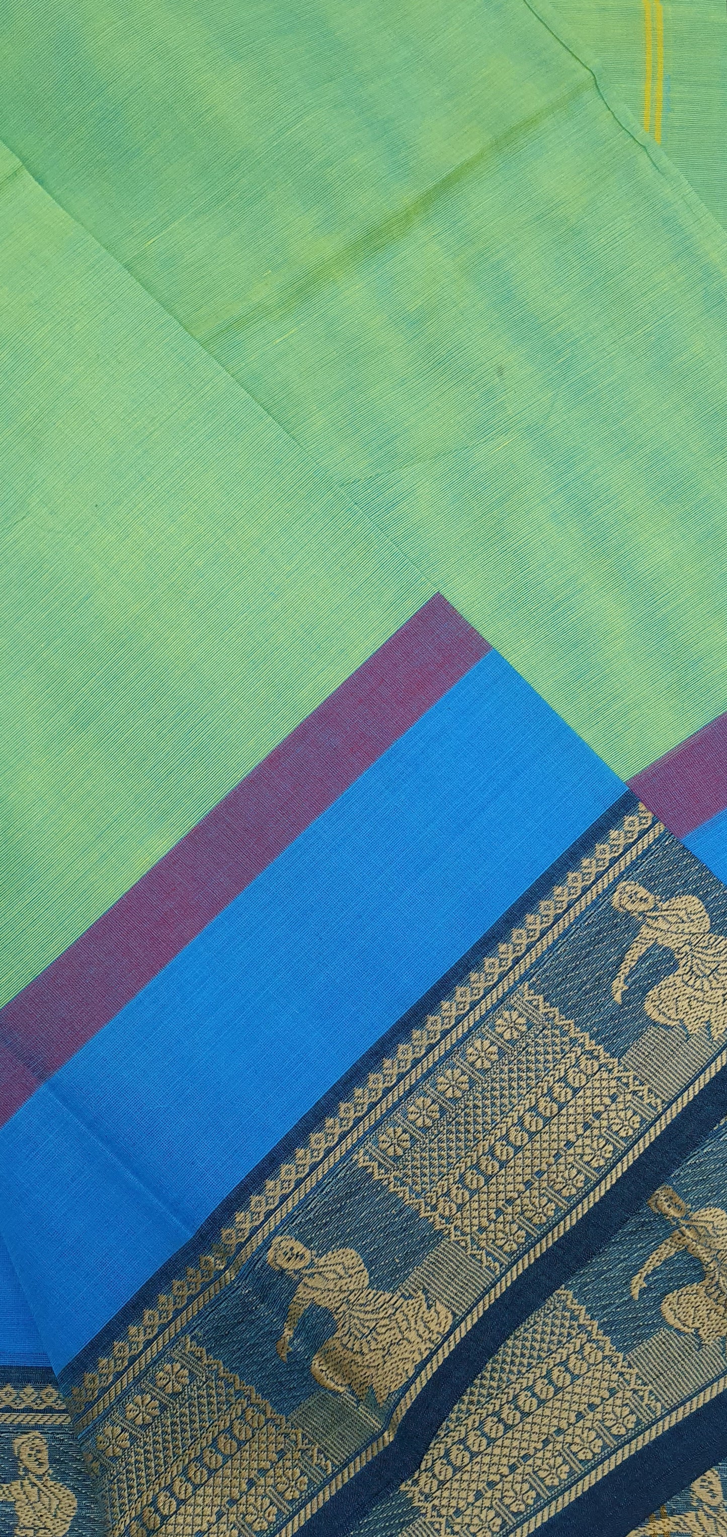 DANCE BORDER SAREE (GREEN)