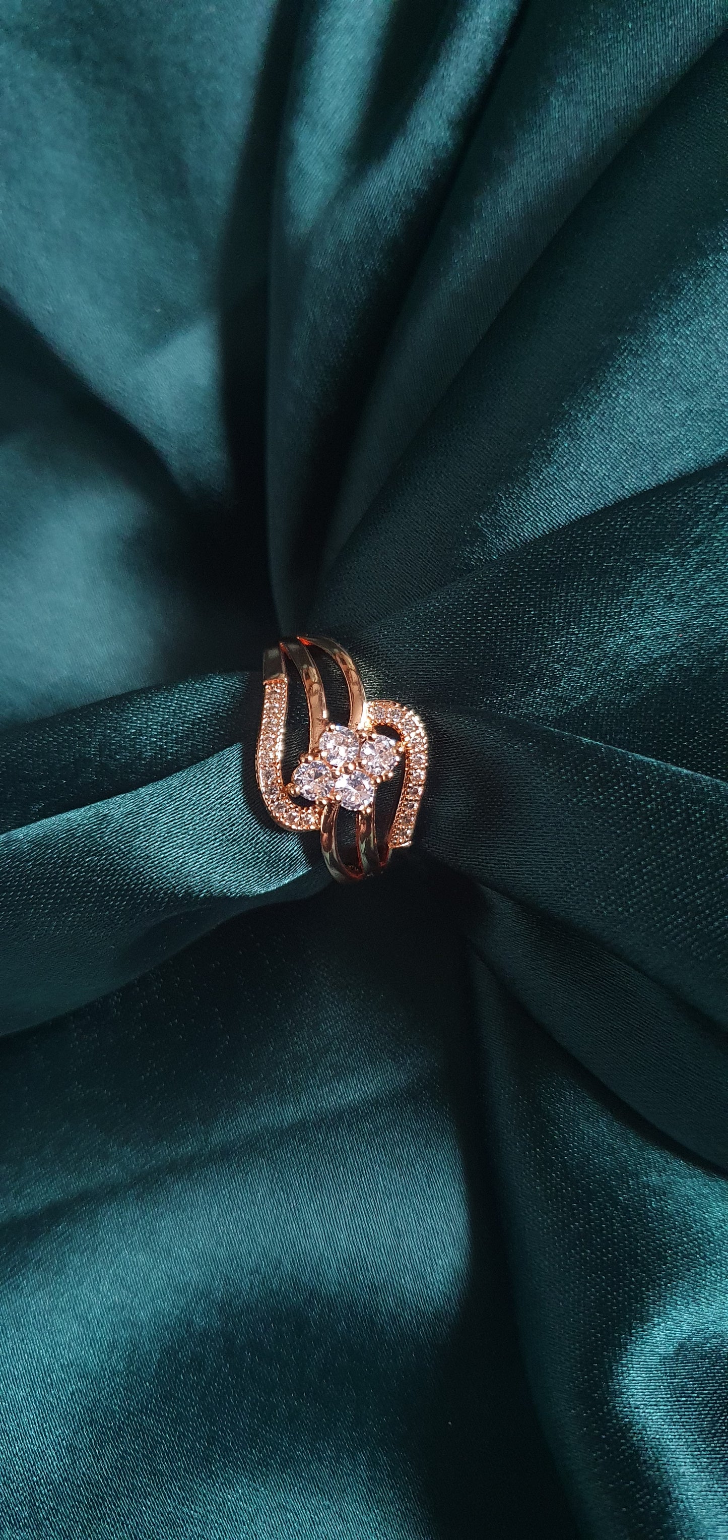 A.D STONE ROSE GOLD RING