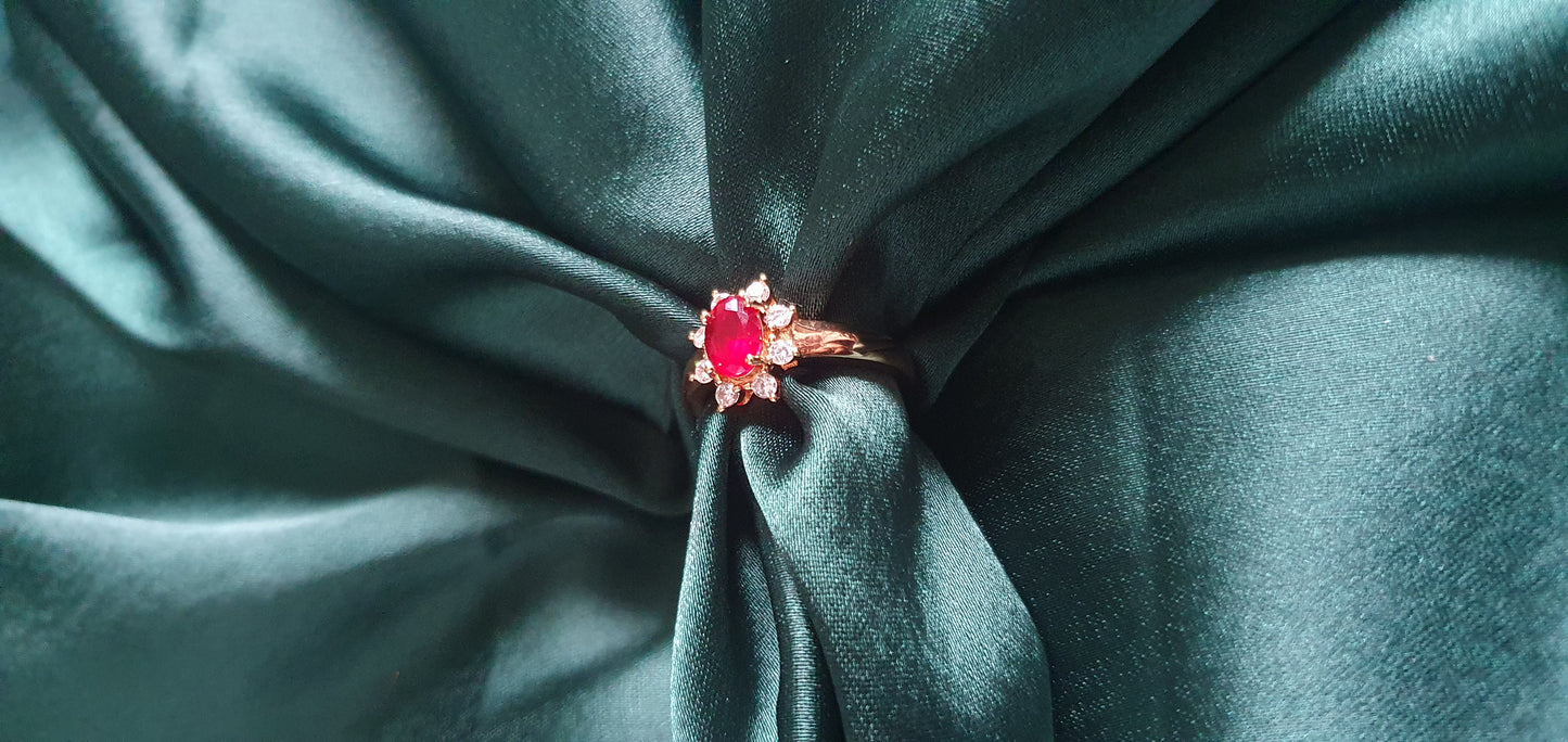 ROSE GOLD FLOWER RING