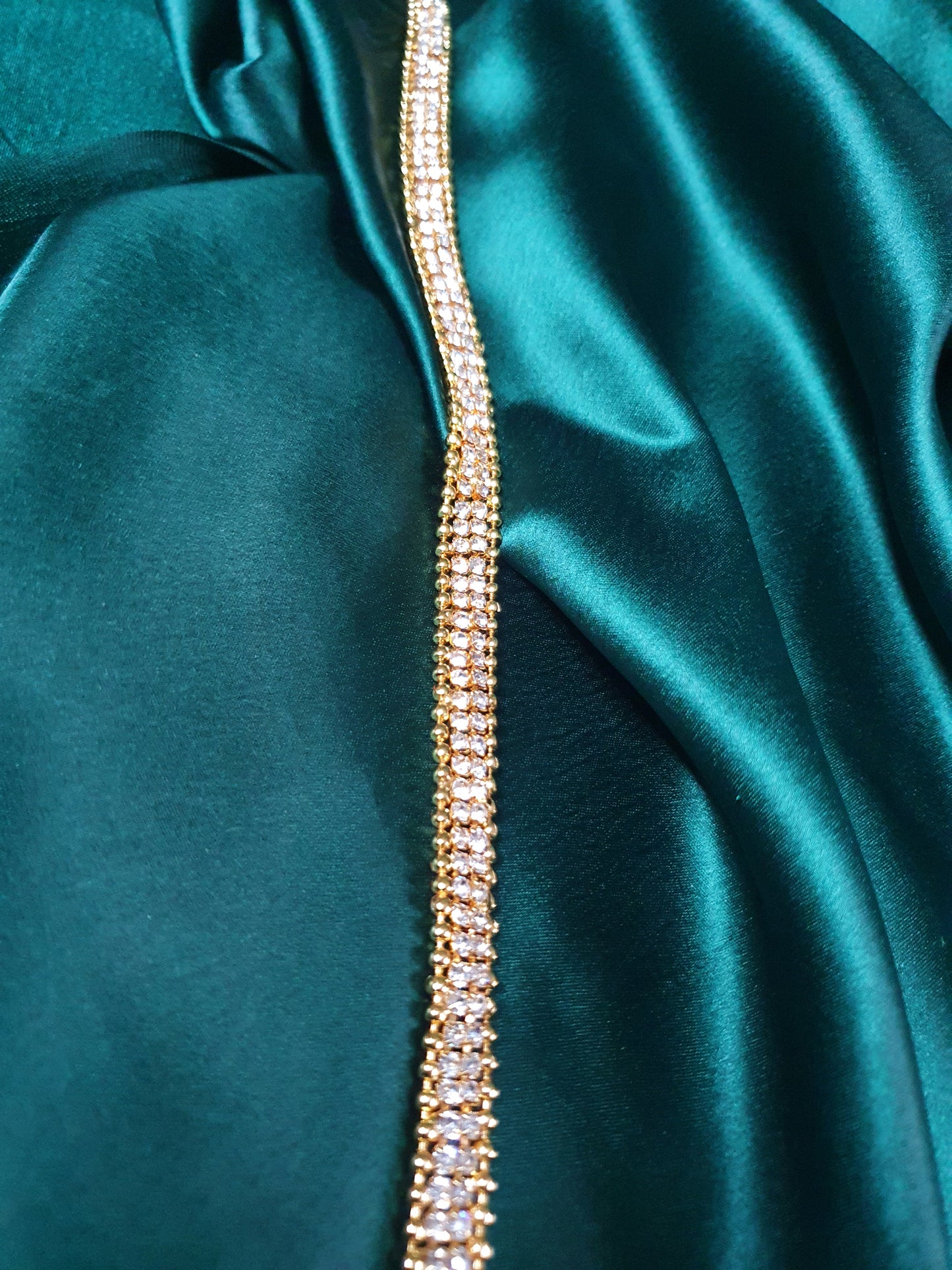 GOLD PEARL & DIAMOND WAIST CHAIN (2 LINES)