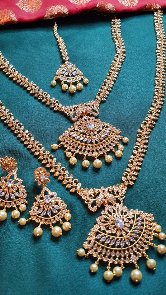 A.D BRIDAL SET IN GOLD