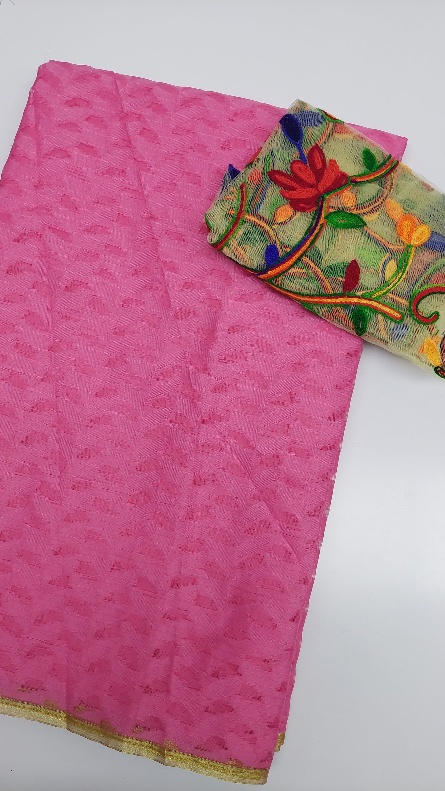 BABY PINK + FLORAL BLOUSE PIECE