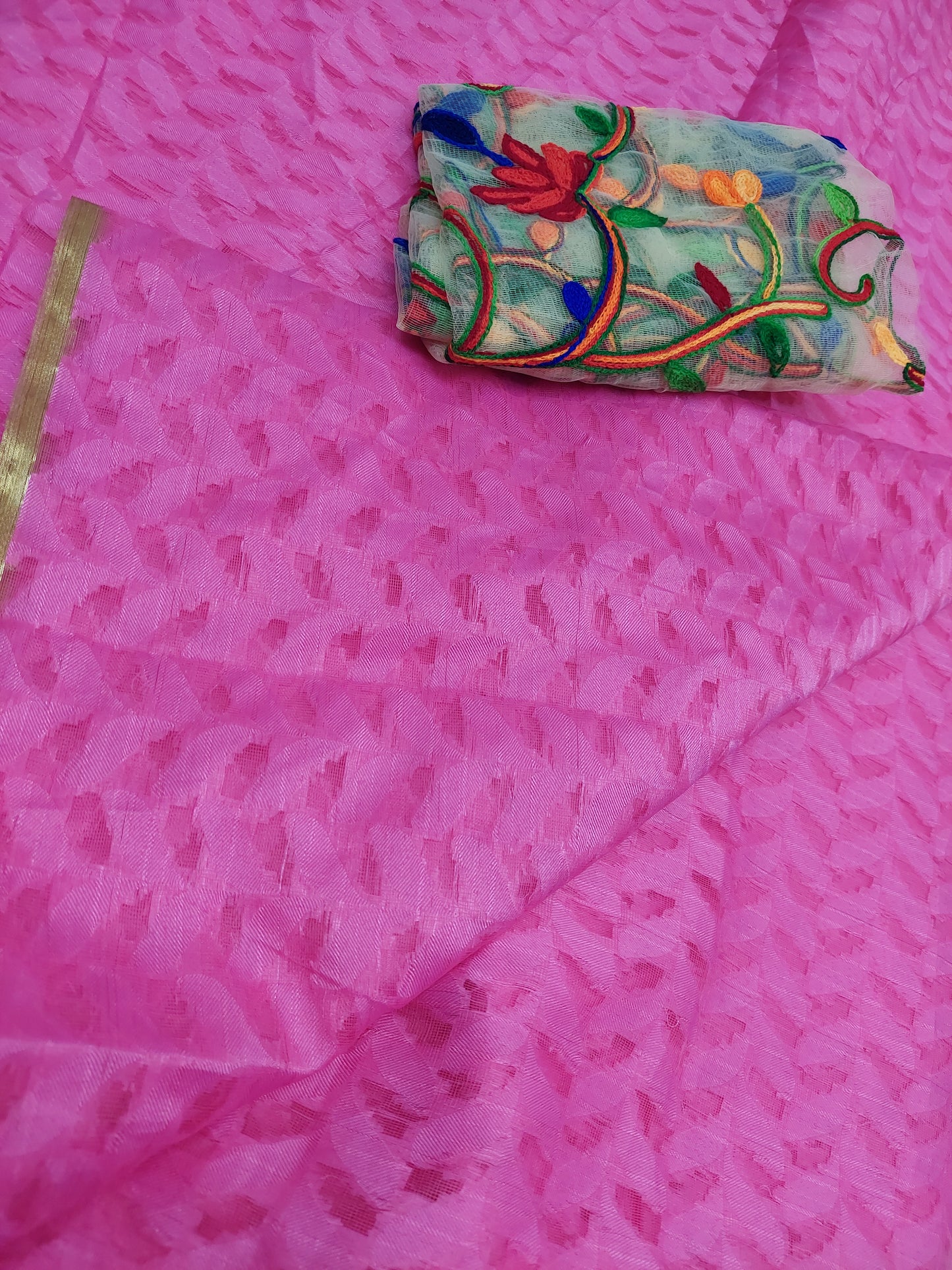 BABY PINK + FLORAL BLOUSE PIECE