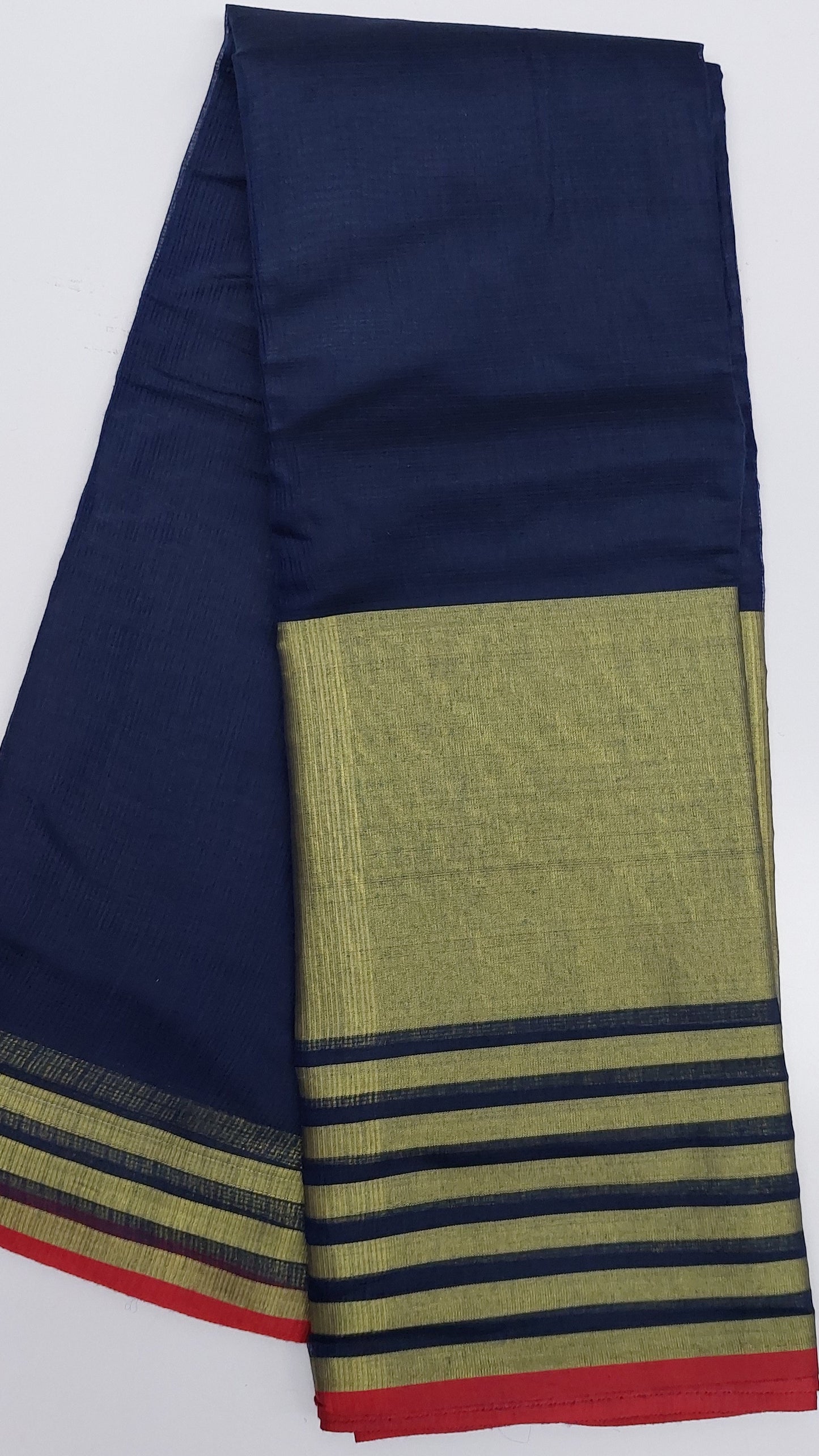 LIGHT WEIGHT NAVY BLUE COTTON SAREE